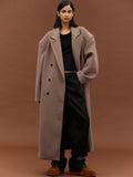 Structured Oversized Double-Breasted Wool-Blend Coat