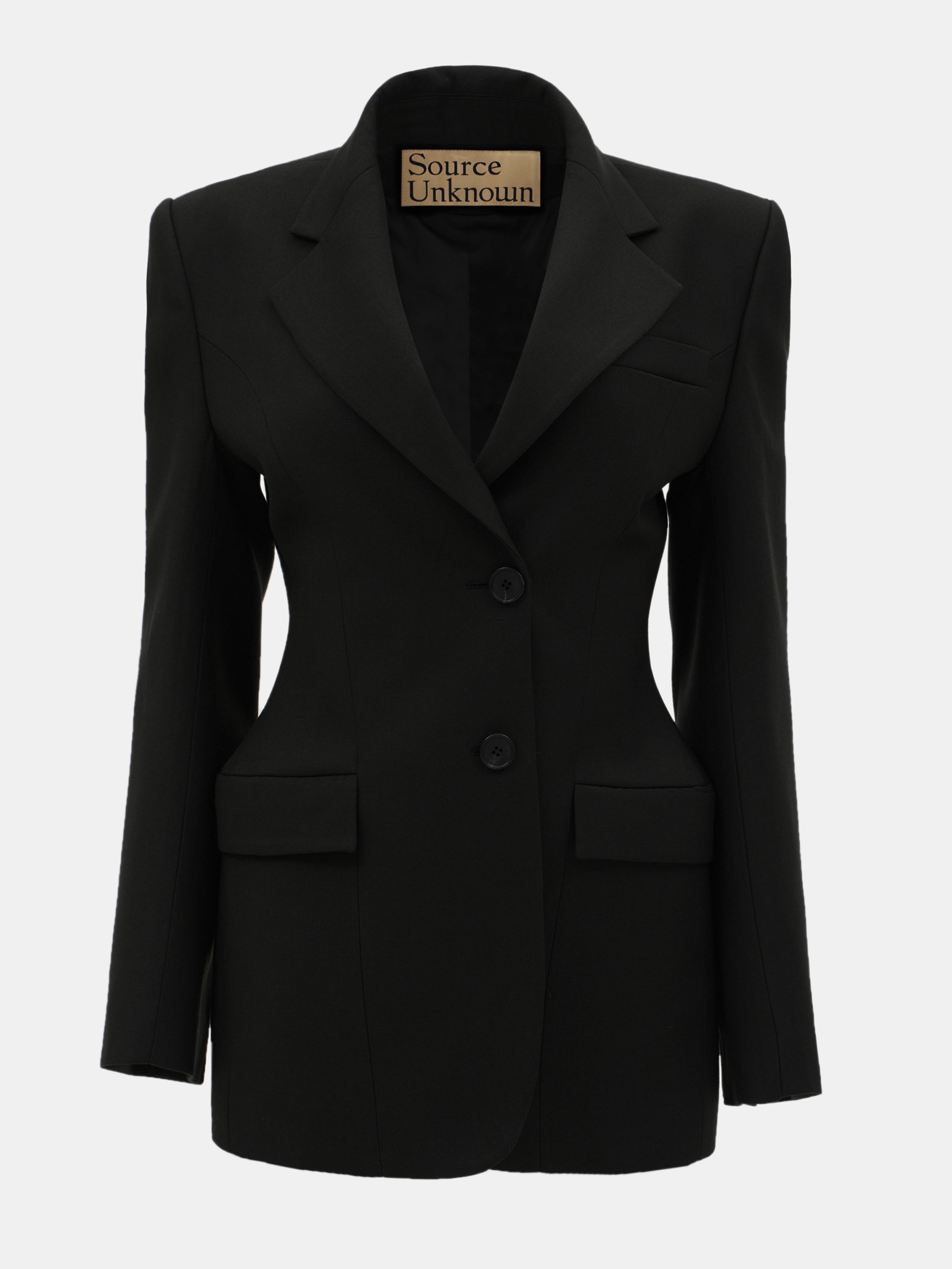 Hourglass Blazer, Black