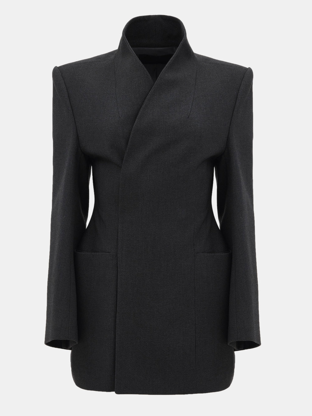 Wrap Blazer, Charcoal