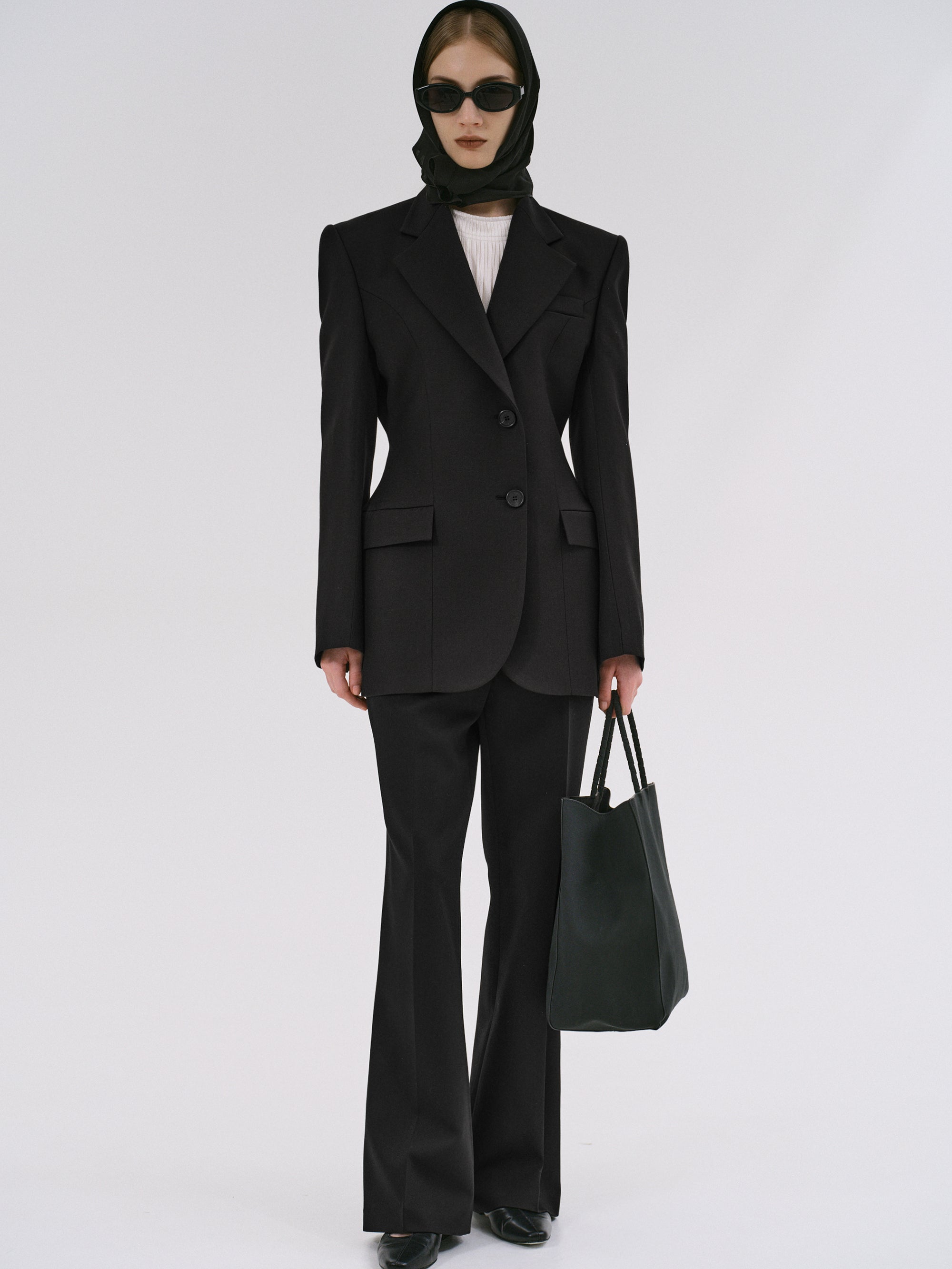 Hourglass Blazer, Black