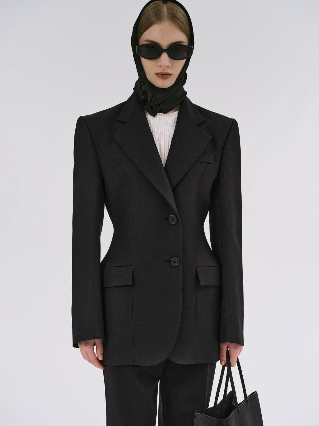 Hourglass Blazer, Black