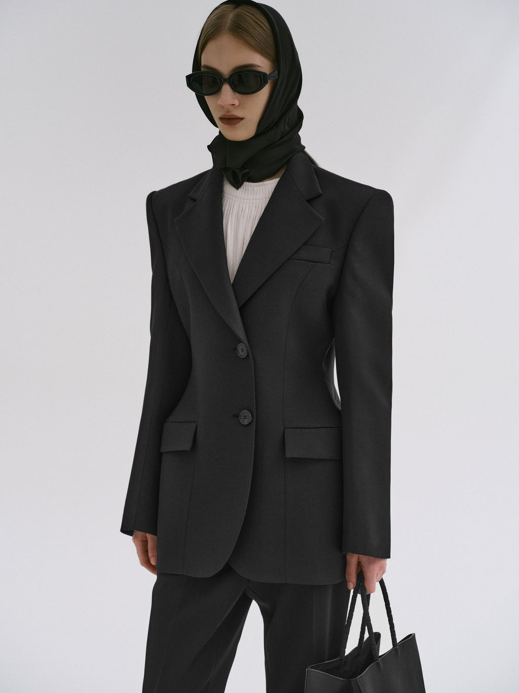 Hourglass Blazer, Black