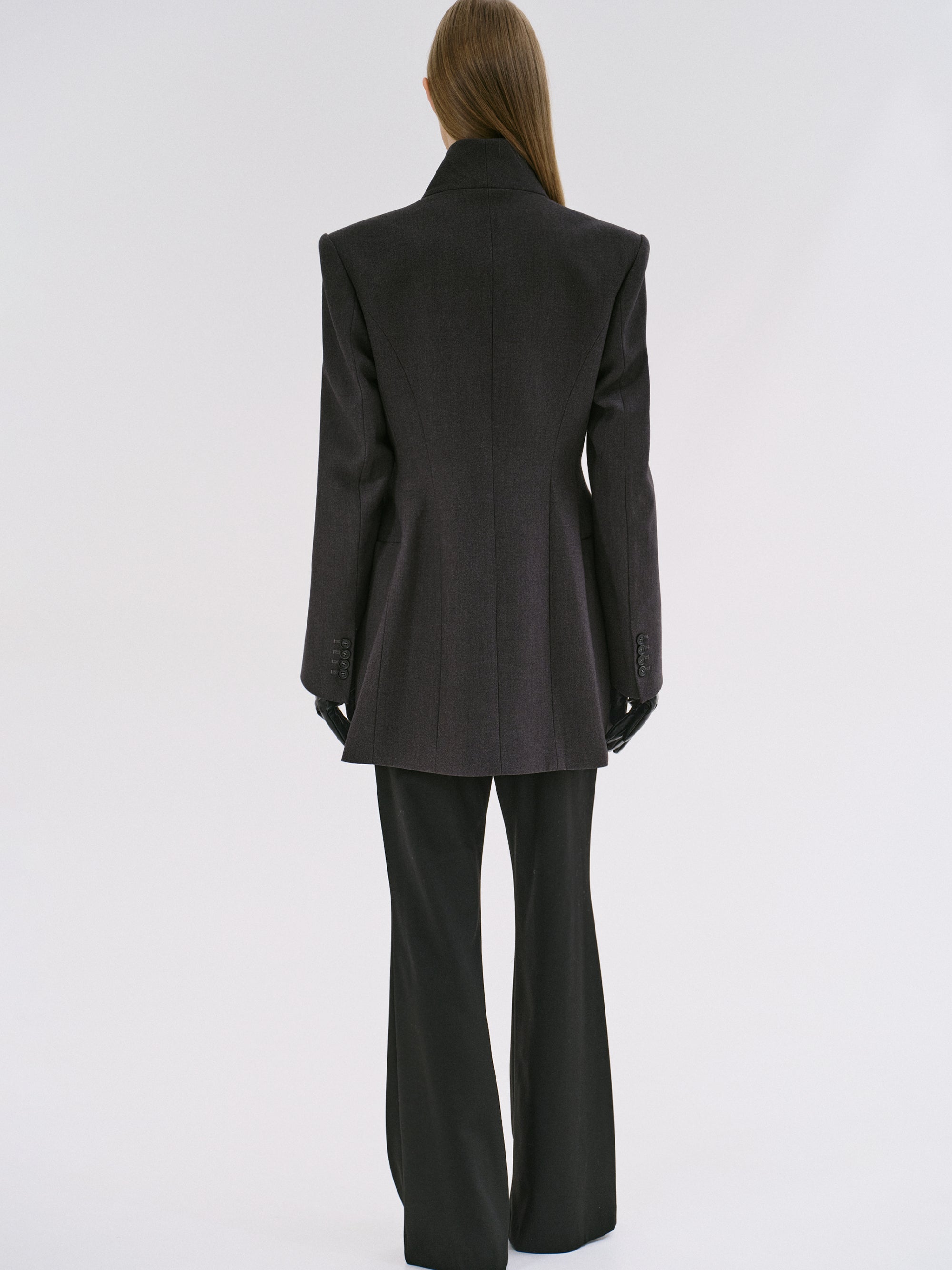 Wrap Blazer, Charcoal