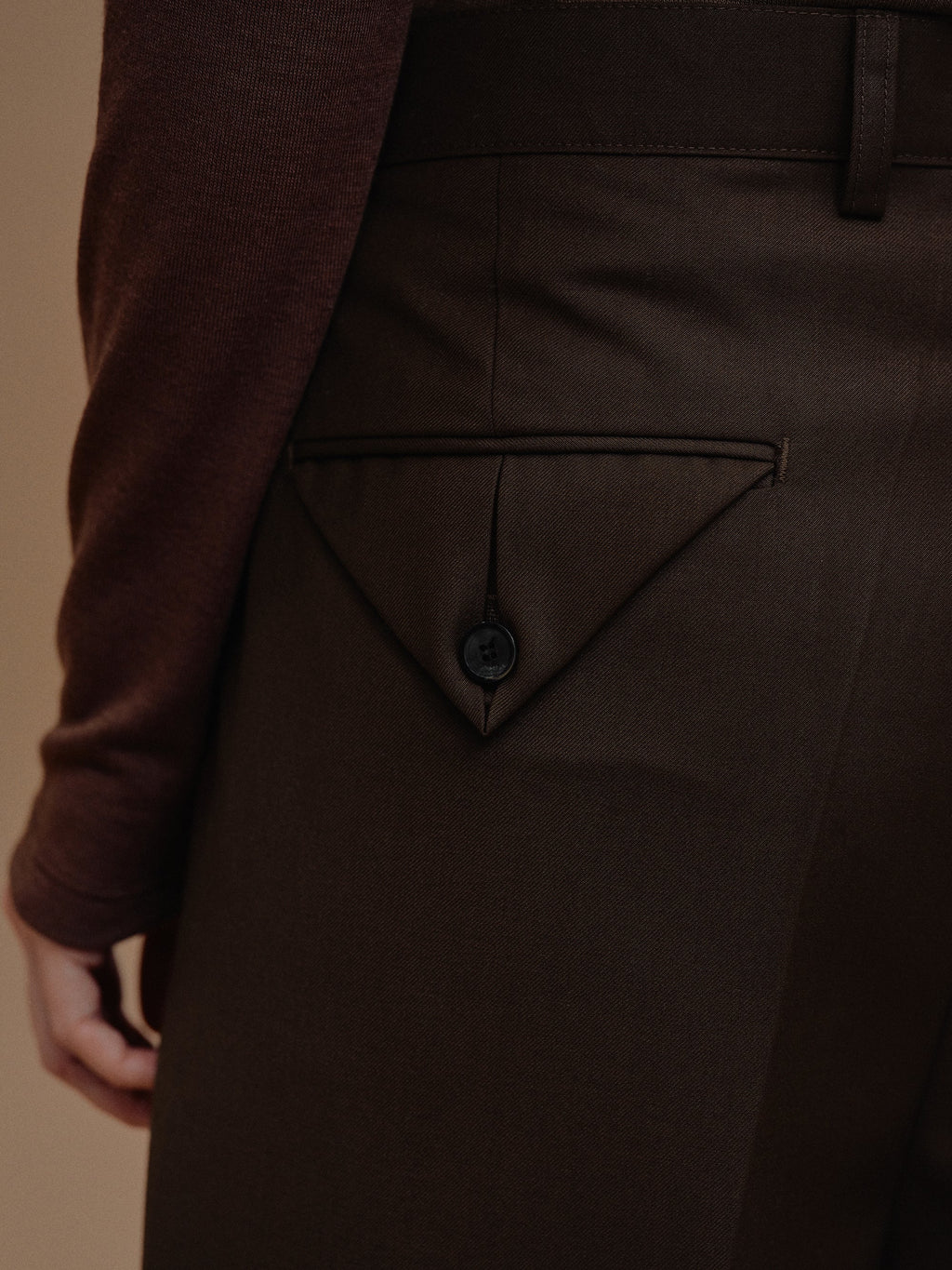 Triangle Pocket Relaxed Trousers, Fondant