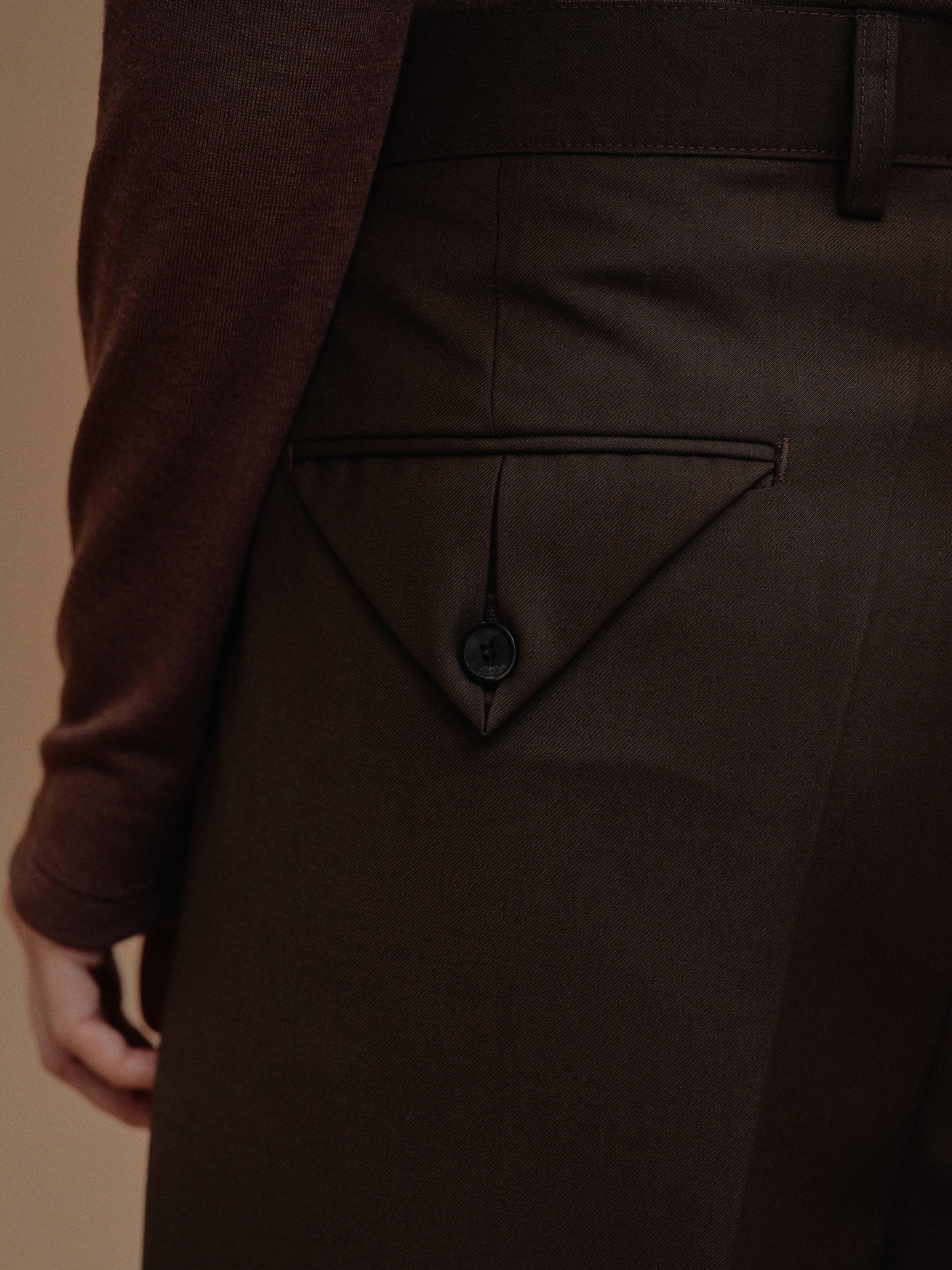 Triangle Pocket Relaxed Trousers, Fondant