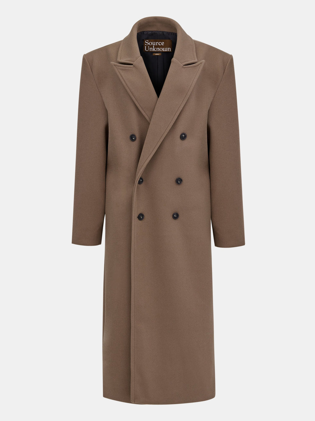Structured Oversized Double-Breasted Wool-Blend Coat