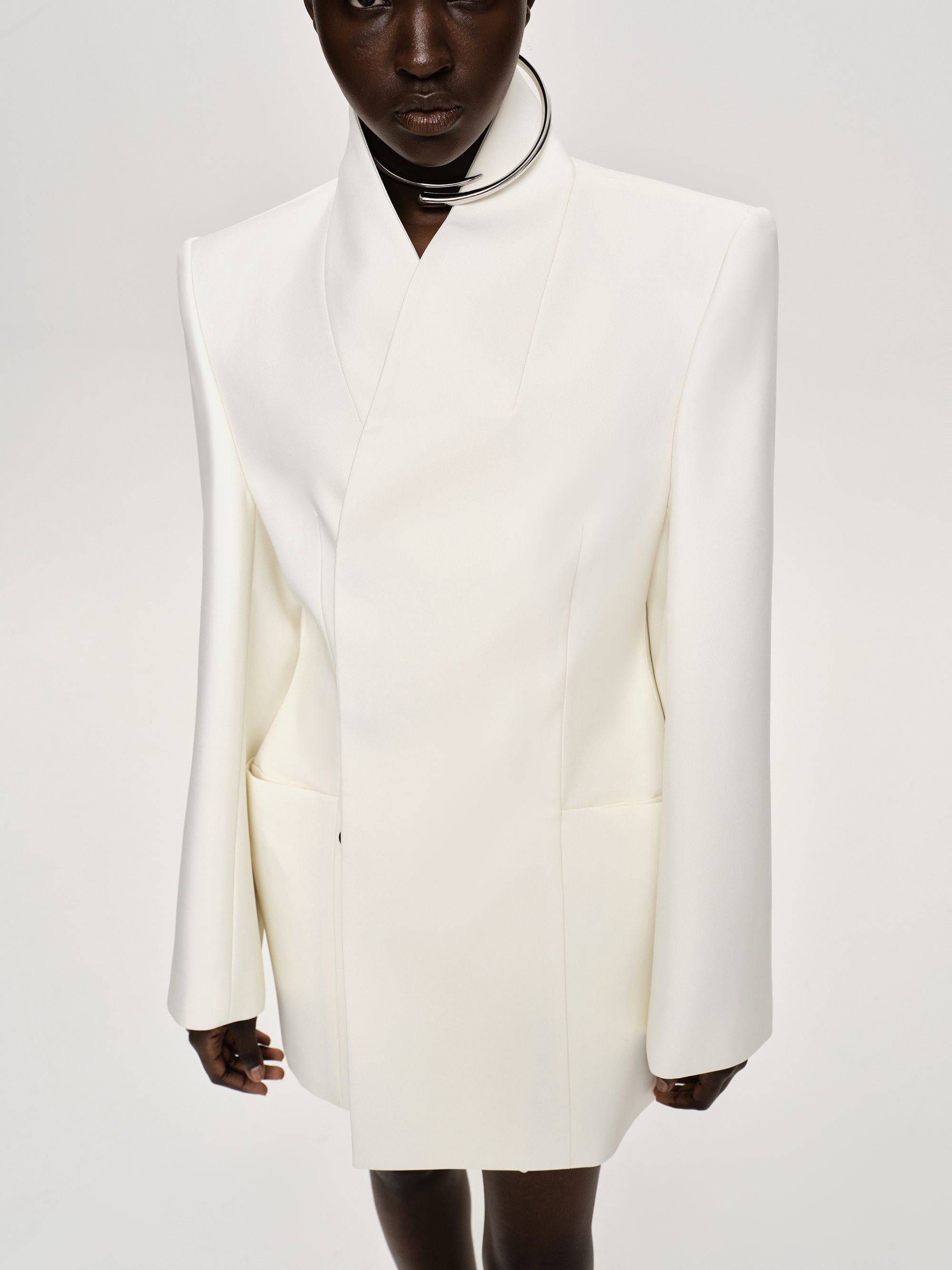 Wrap Blazer, Cream