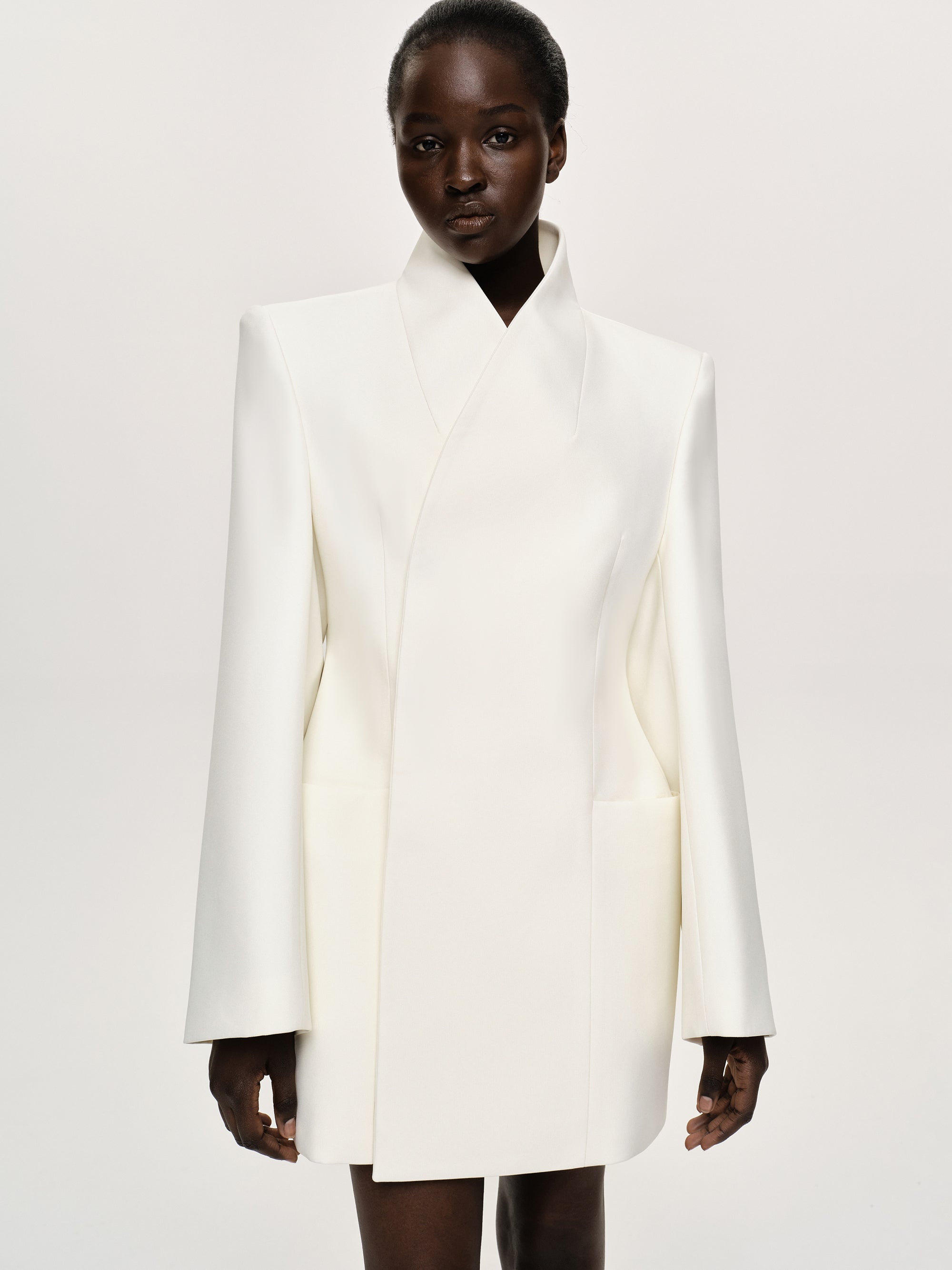 Wrap Blazer, Cream