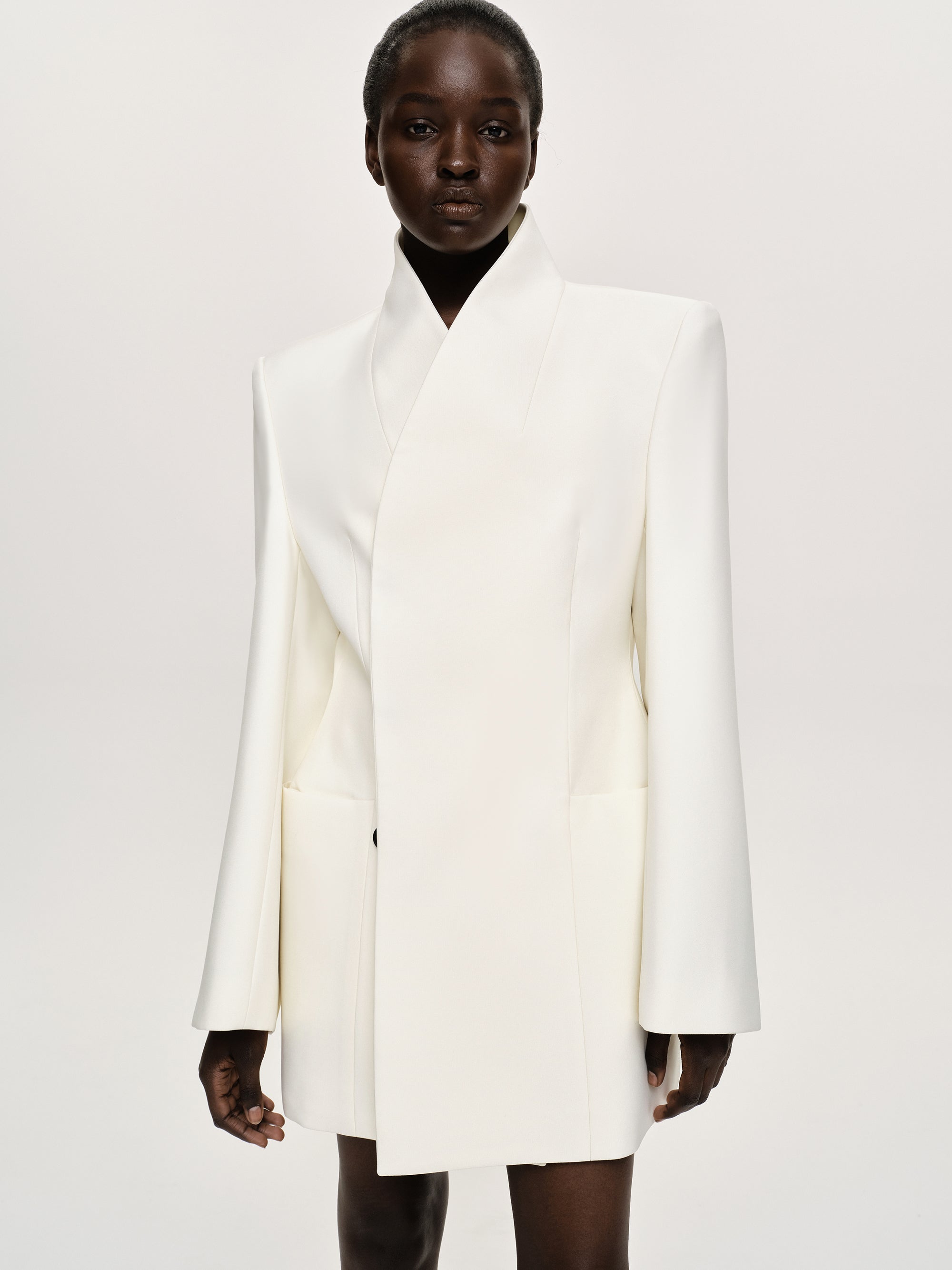 Wrap Blazer, Cream