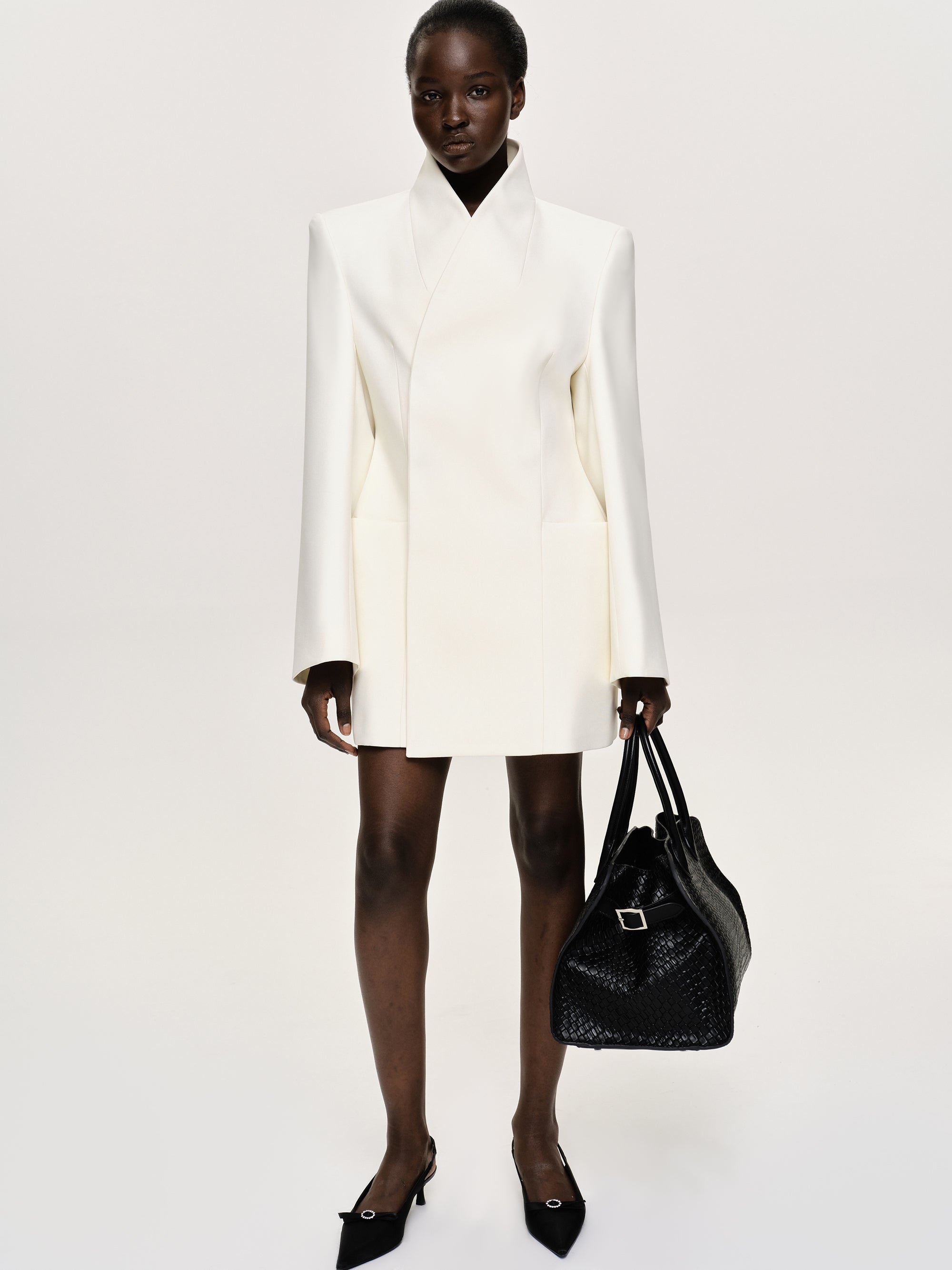 Wrap Blazer, Cream