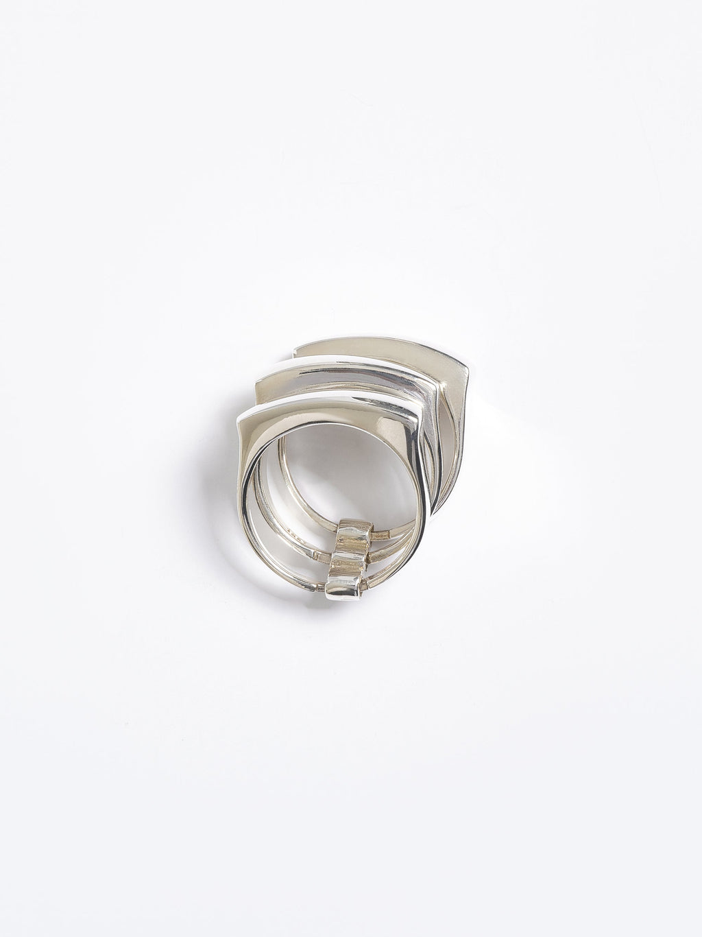 Tiered Bang Ring, Silver