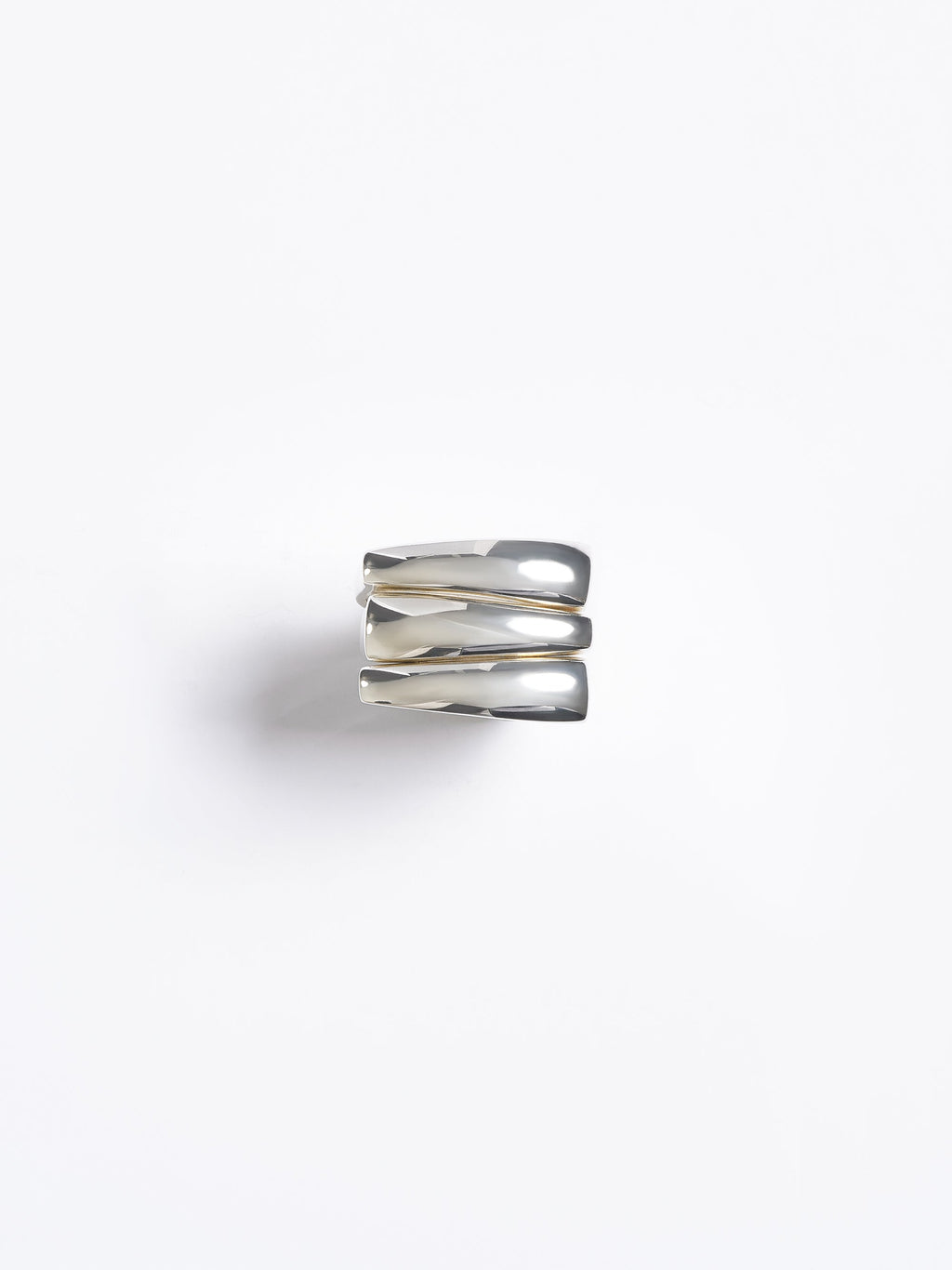 Tiered Bang Ring, Silver