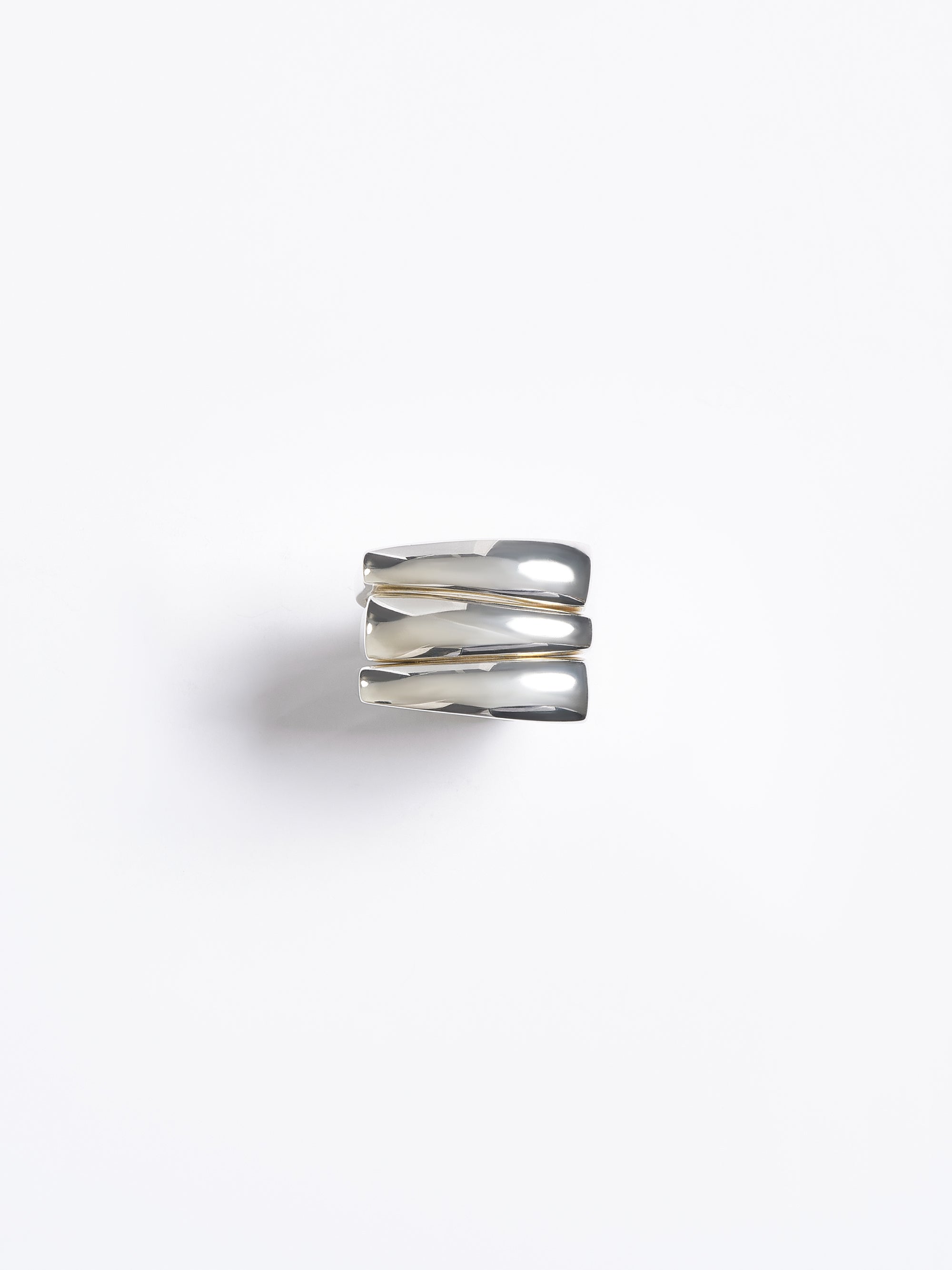 Tiered Bang Ring, Silver