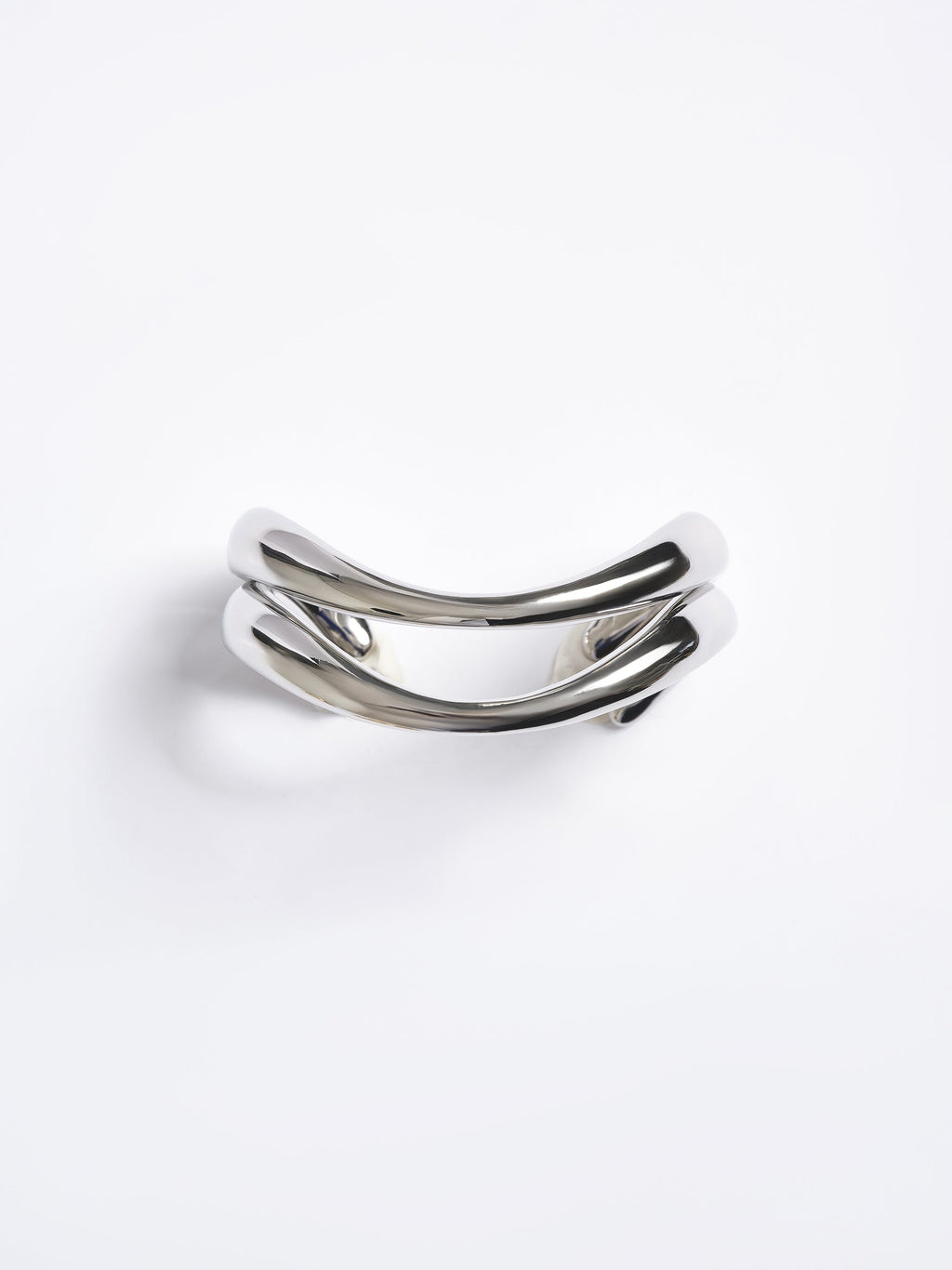 Flat Drop Cuff Bracelet, Silver
