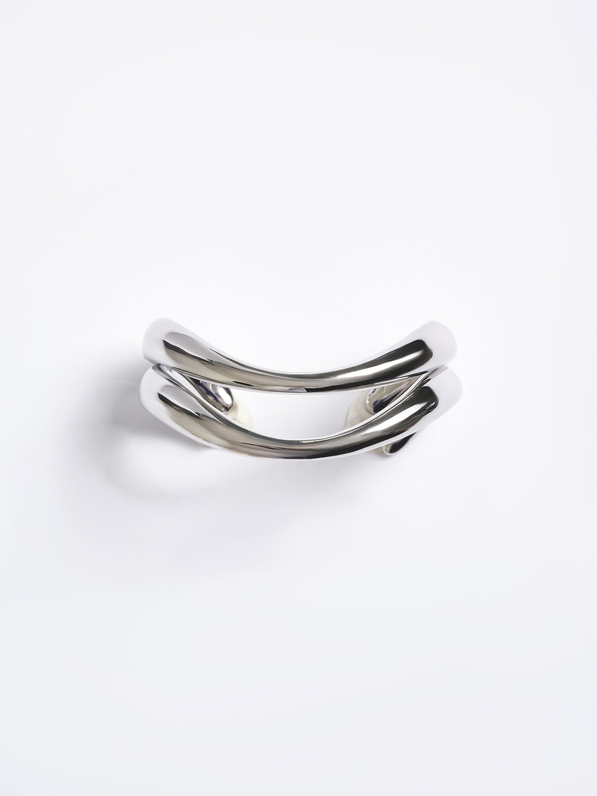 Flat Drop Cuff Bracelet, Silver
