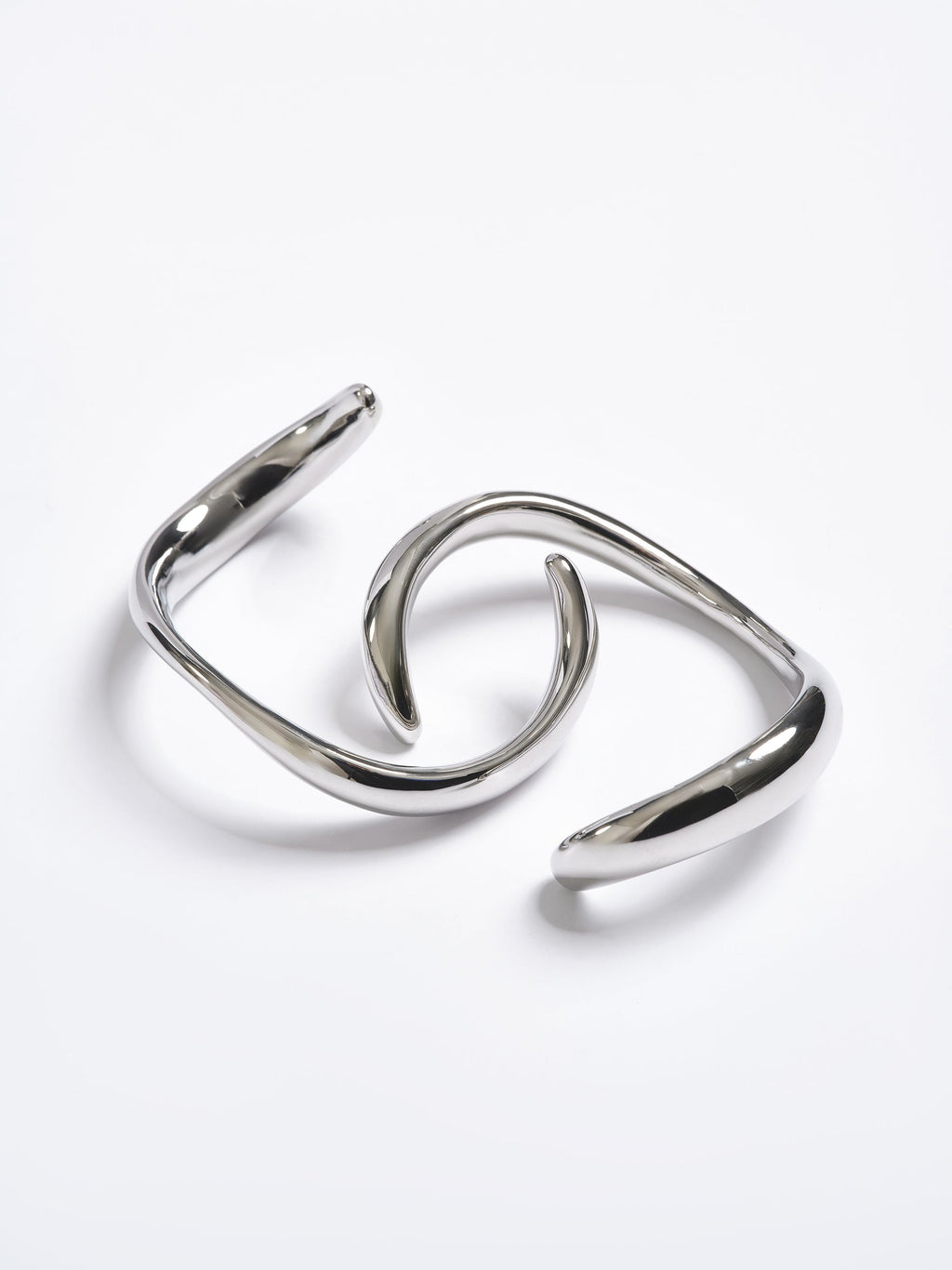 Flat Drop Cuff Bracelet, Silver
