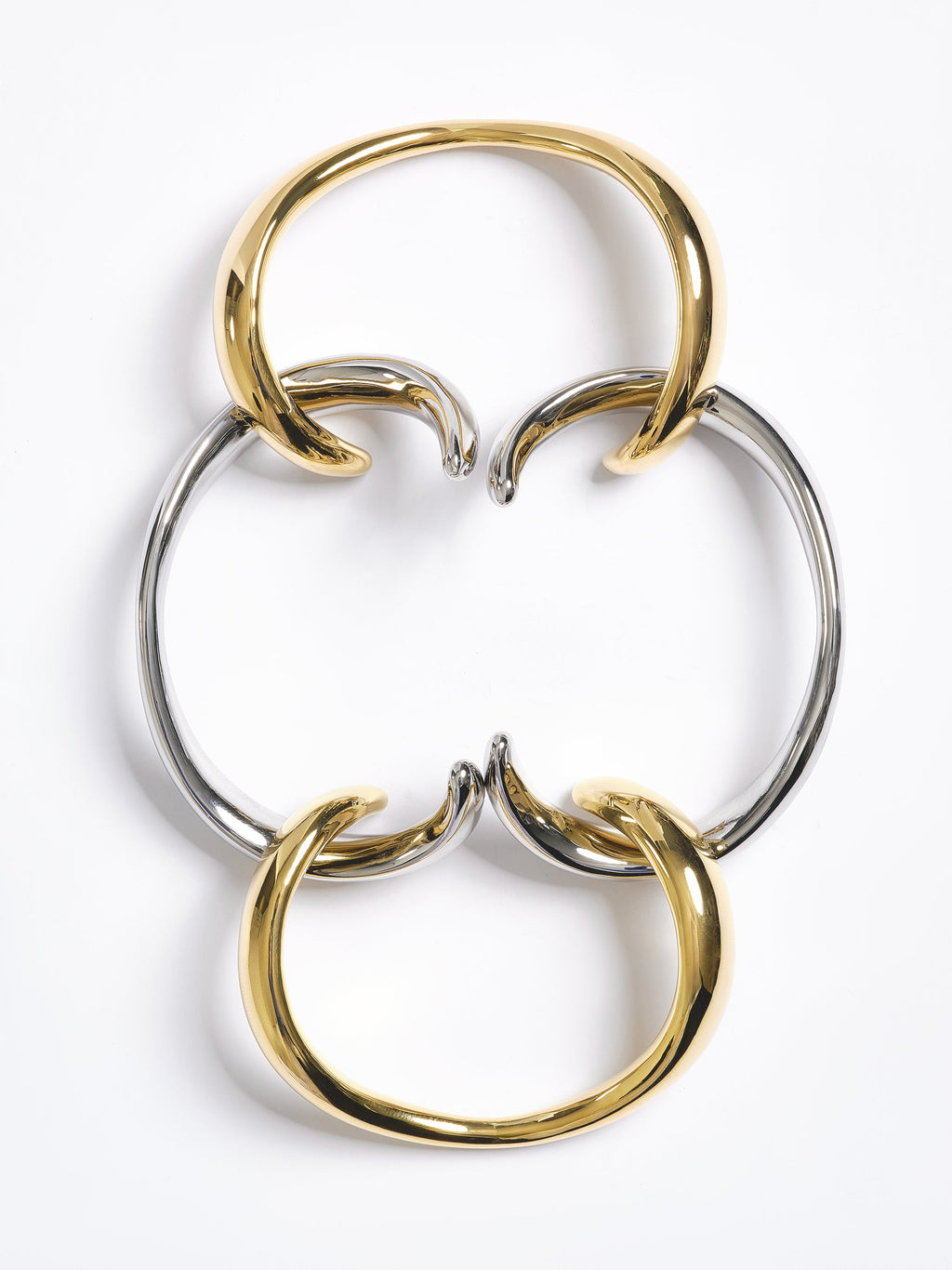 Flat Drop Cuff Bracelet, Silver