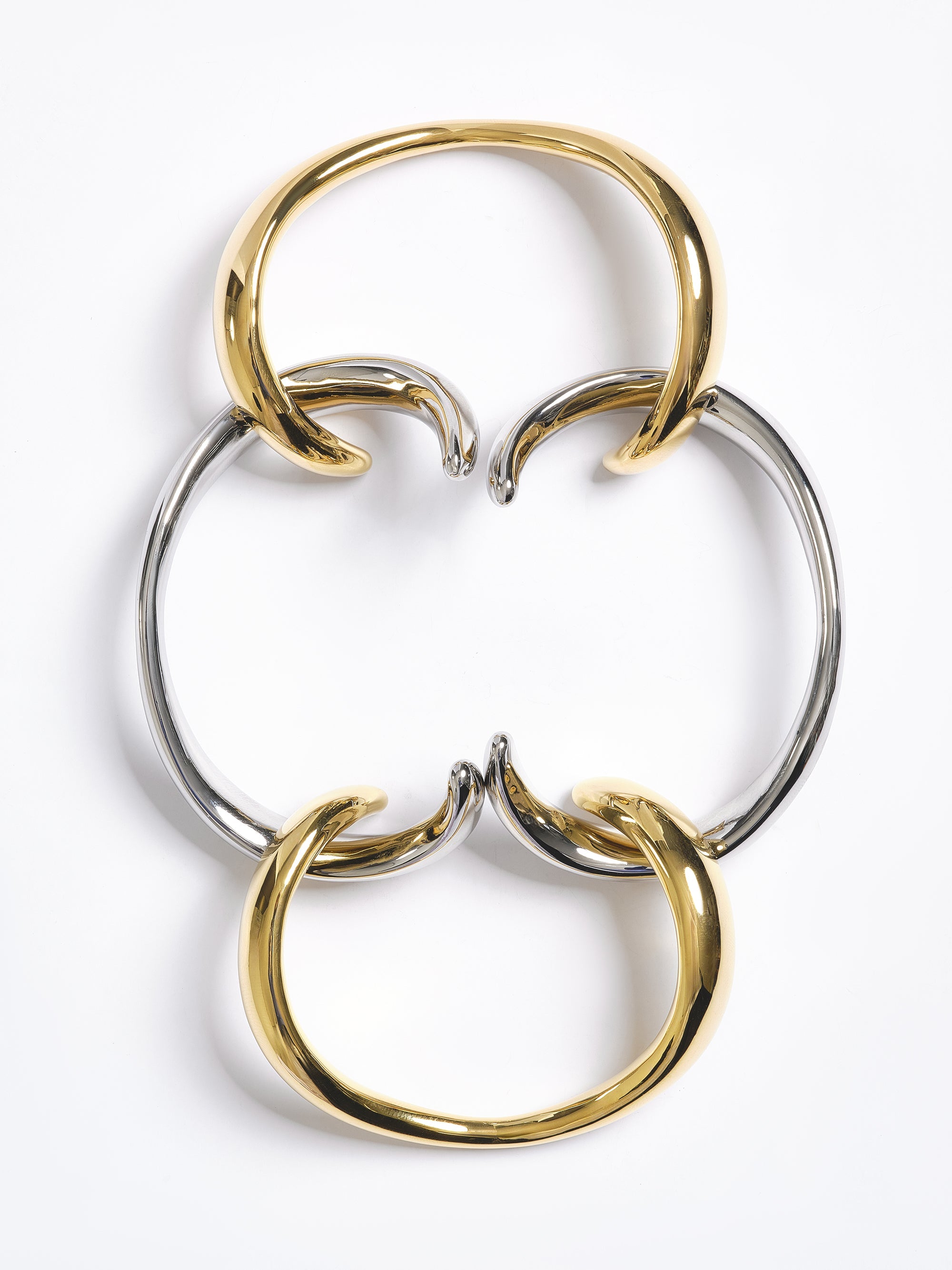 Flat Drop Cuff Bracelet, Silver