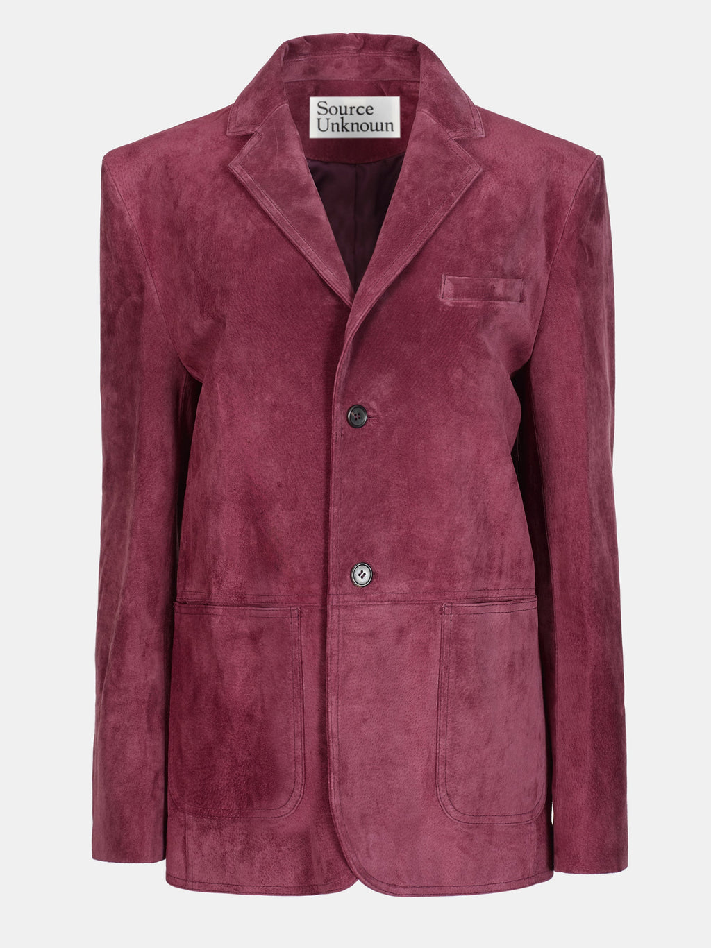Suede Blazer, Burgundy