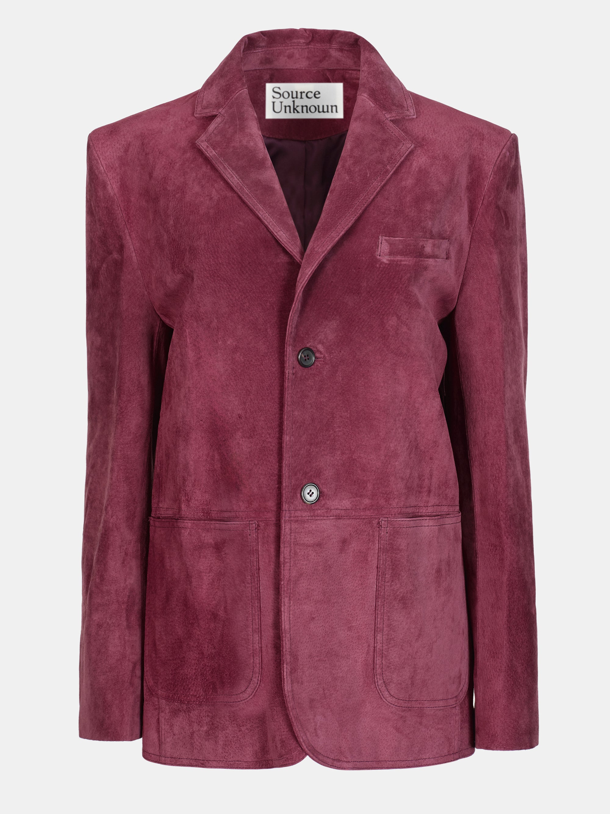 Suede Blazer, Burgundy