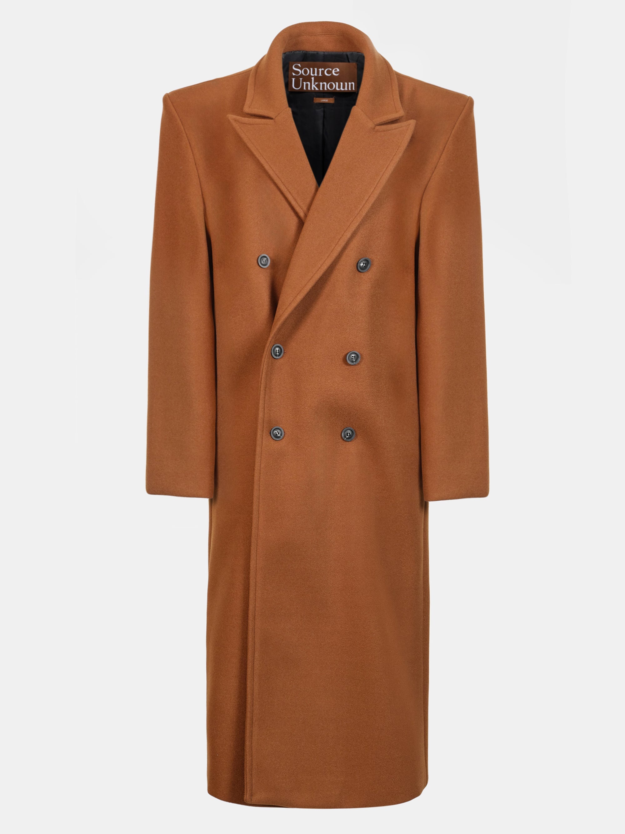Modern Bonded Wool-Blend Cocoon Coat