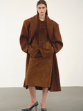 Modern Bonded Wool-Blend Cocoon Coat