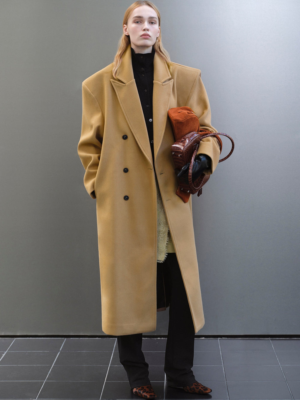 Structured Bonded Wool Overcoat