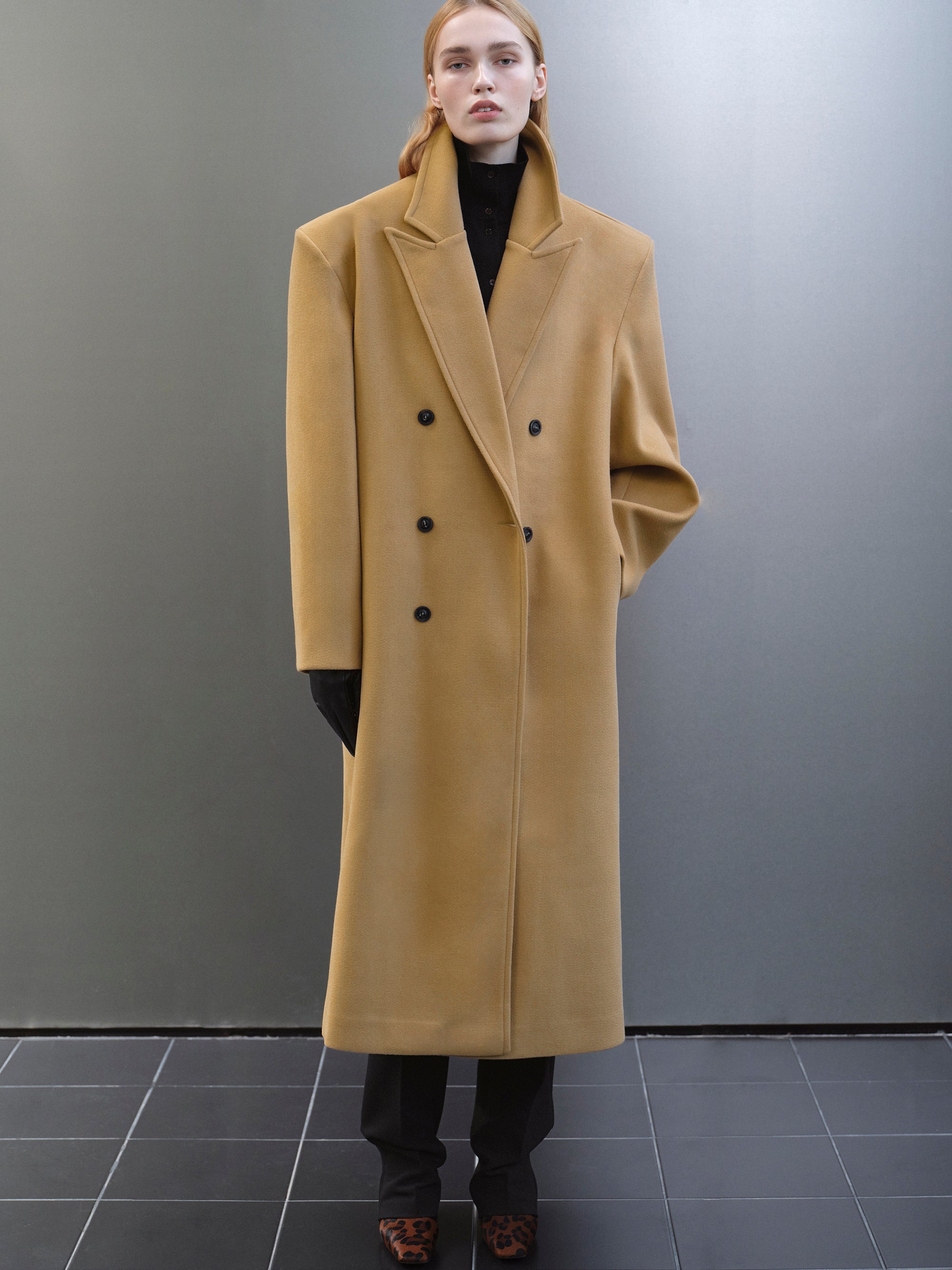 Structured Bonded Wool Overcoat