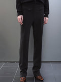 Zip Slim Trousers, Black