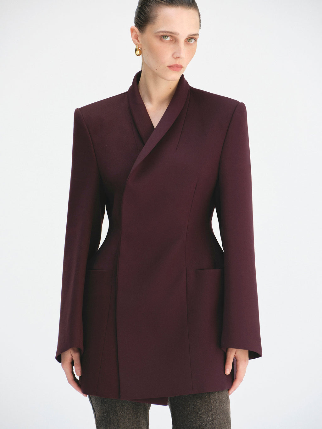 Wrap Blazer, Merlot