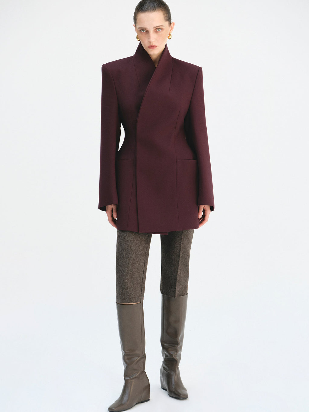 Wrap Blazer, Merlot