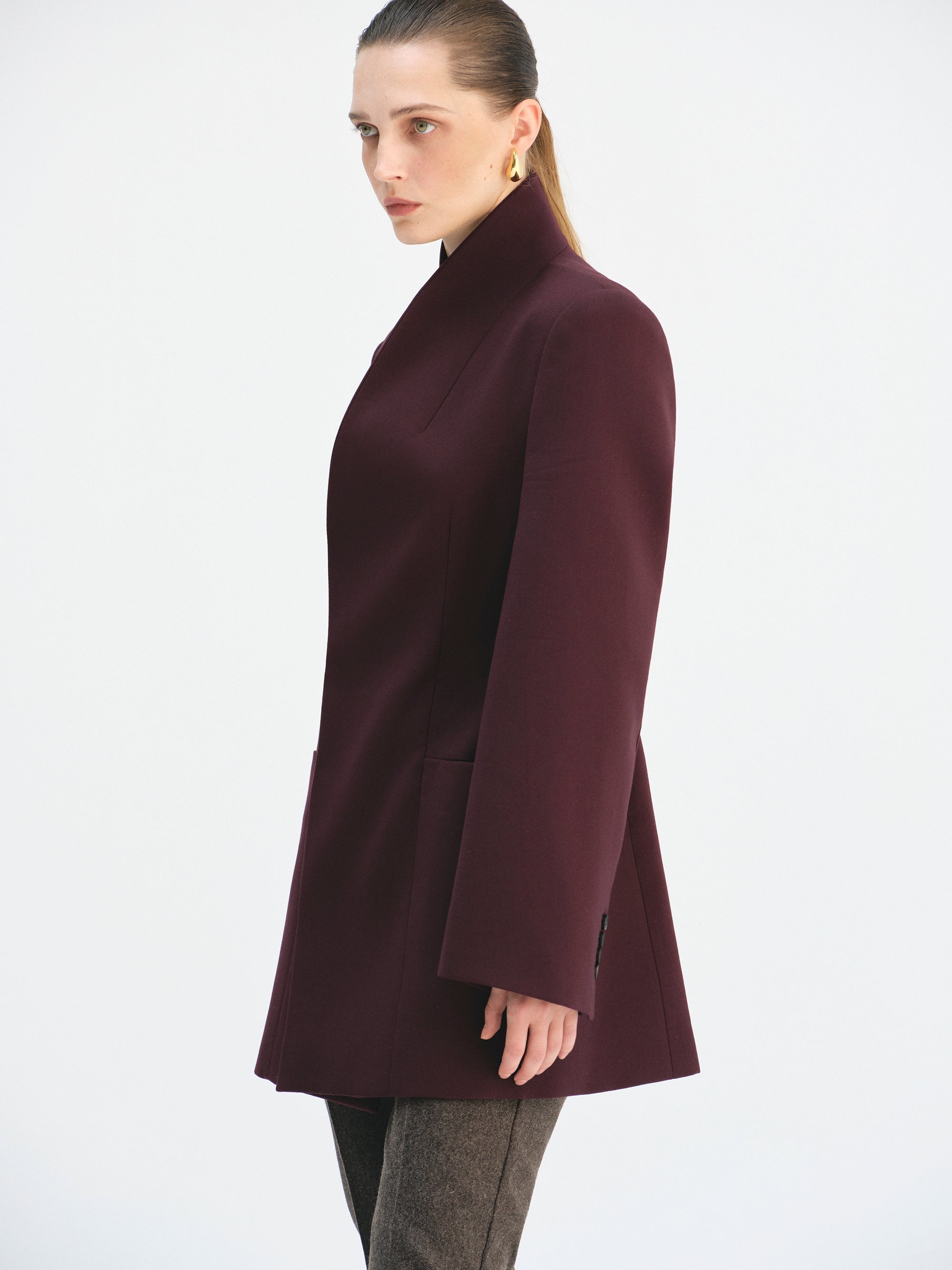 Wrap Blazer, Merlot