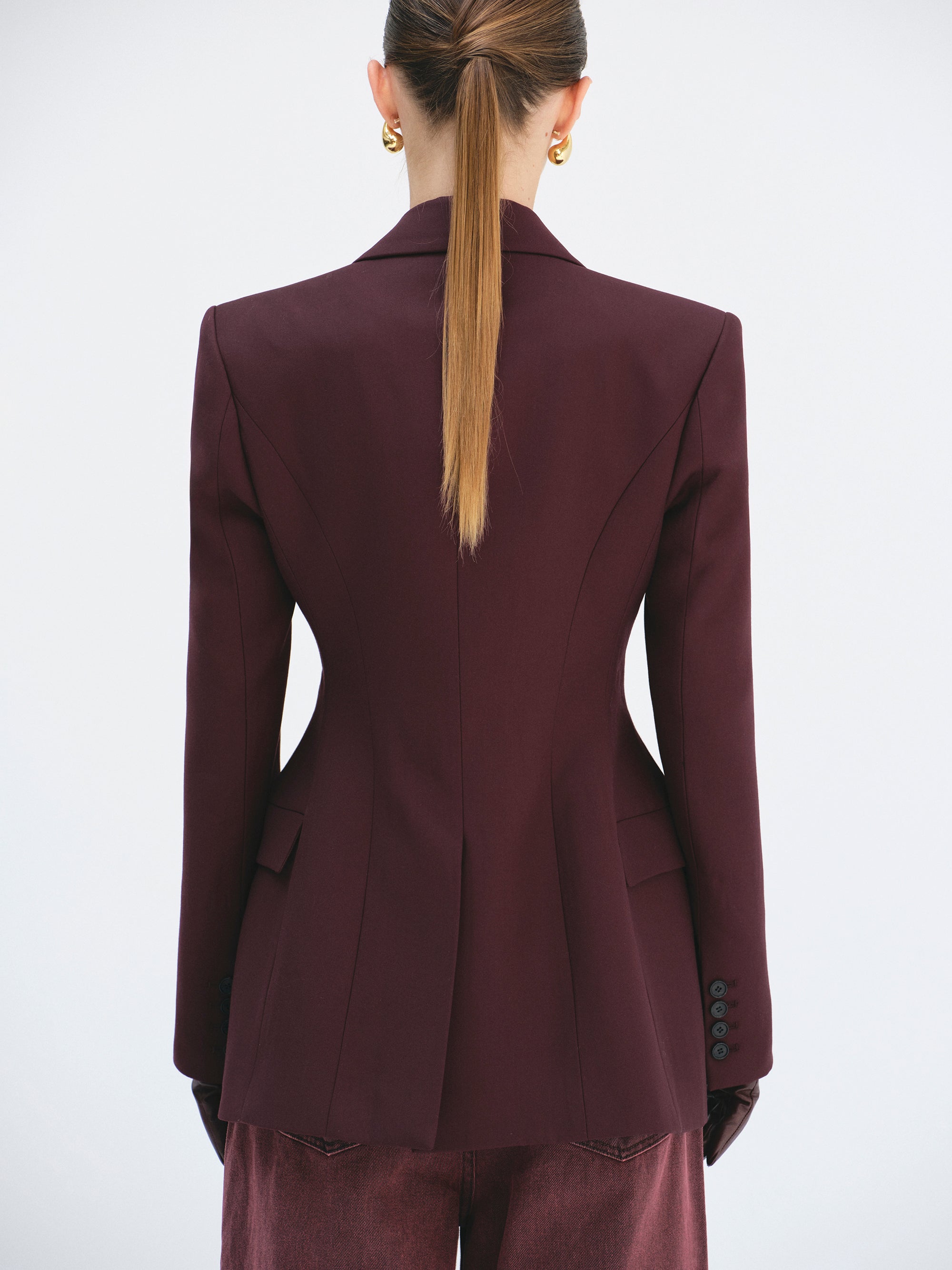 Tailored Slim Peak-Lapel Blazer
