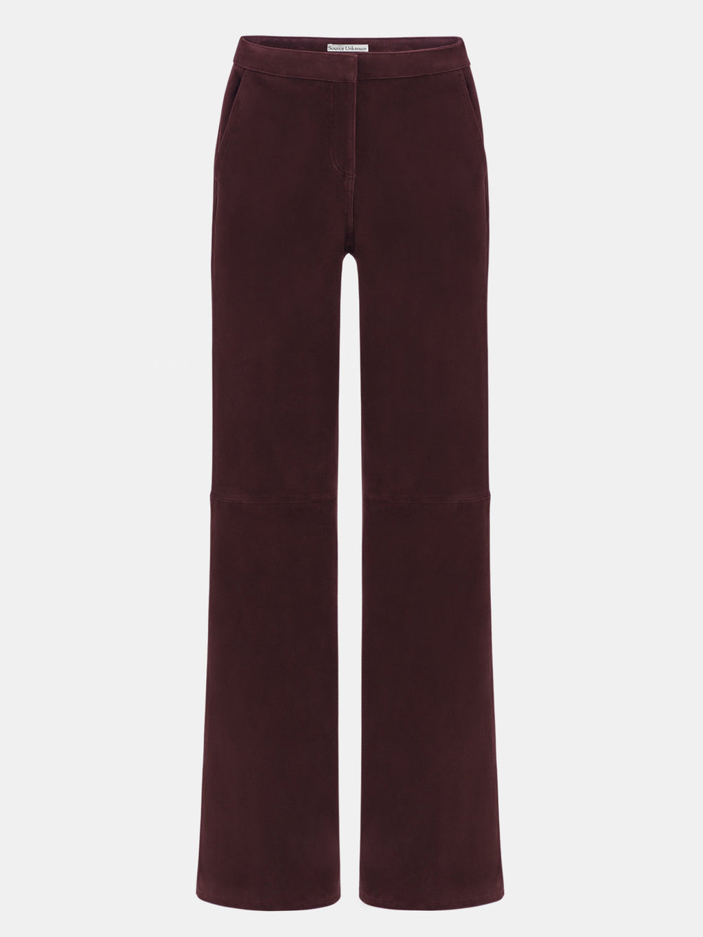 Goatskin Suede Fluid Tailored Trousers