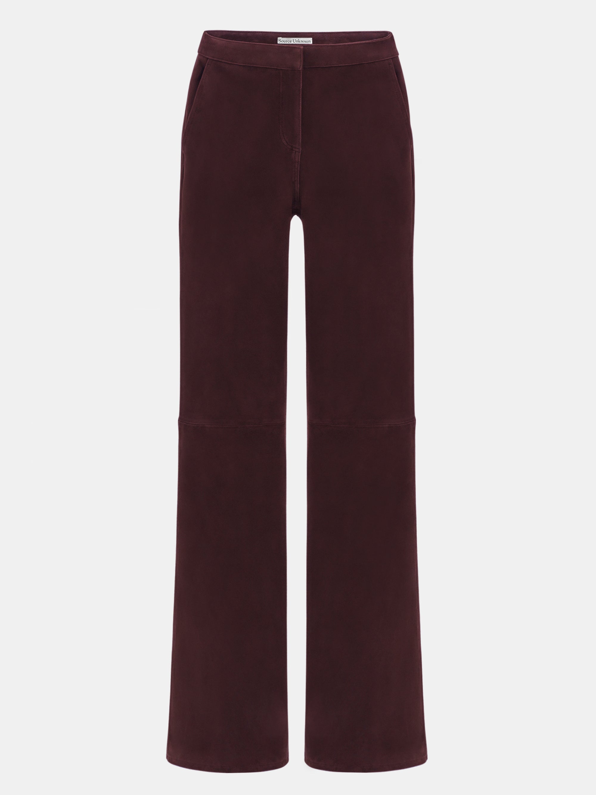 Goatskin Suede Fluid Tailored Trousers