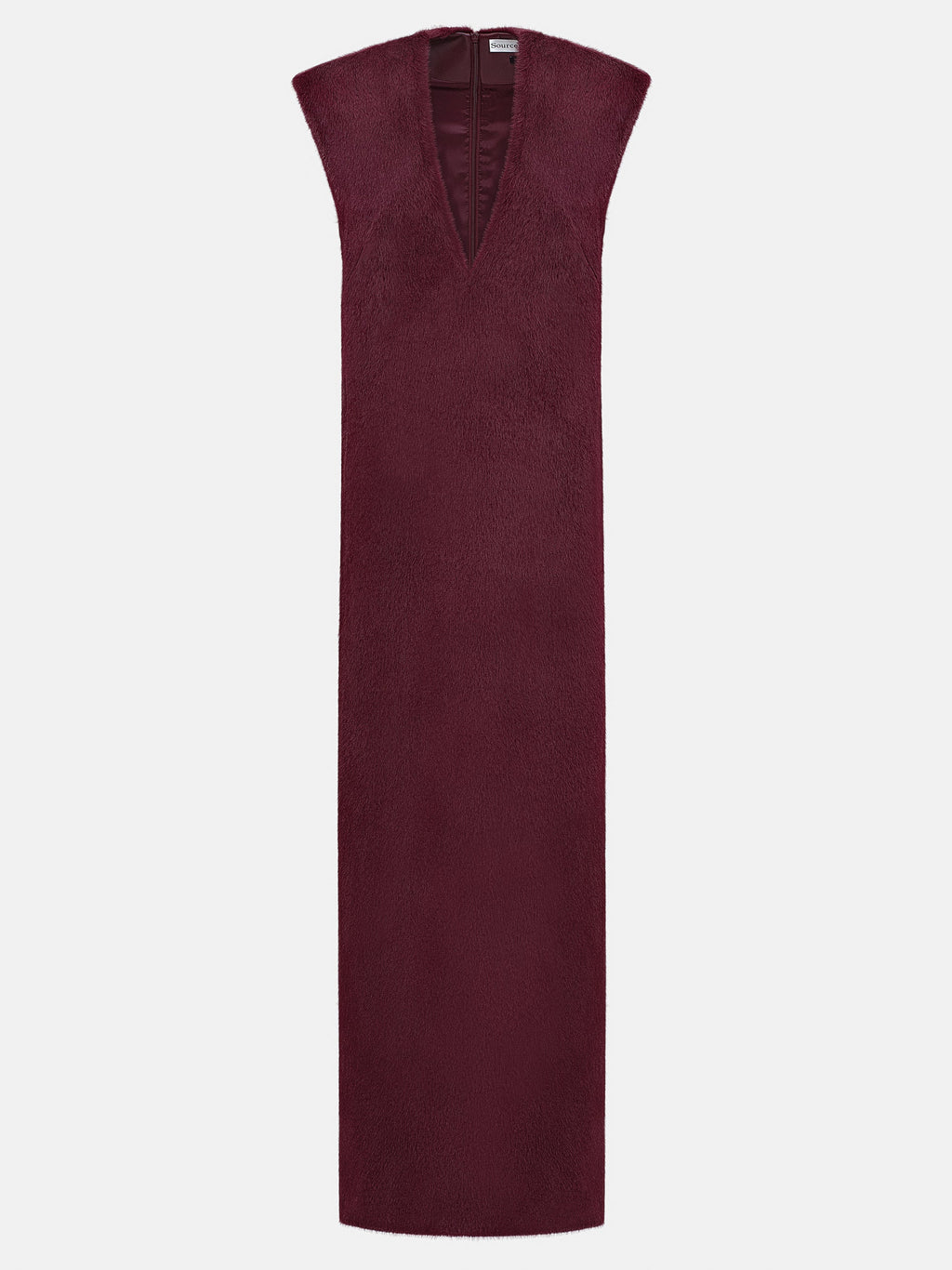 Timeless Bordeaux Shearling Shift Dress