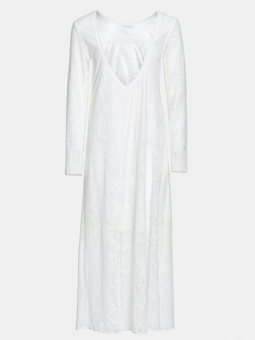 Lace Midi Dress, White