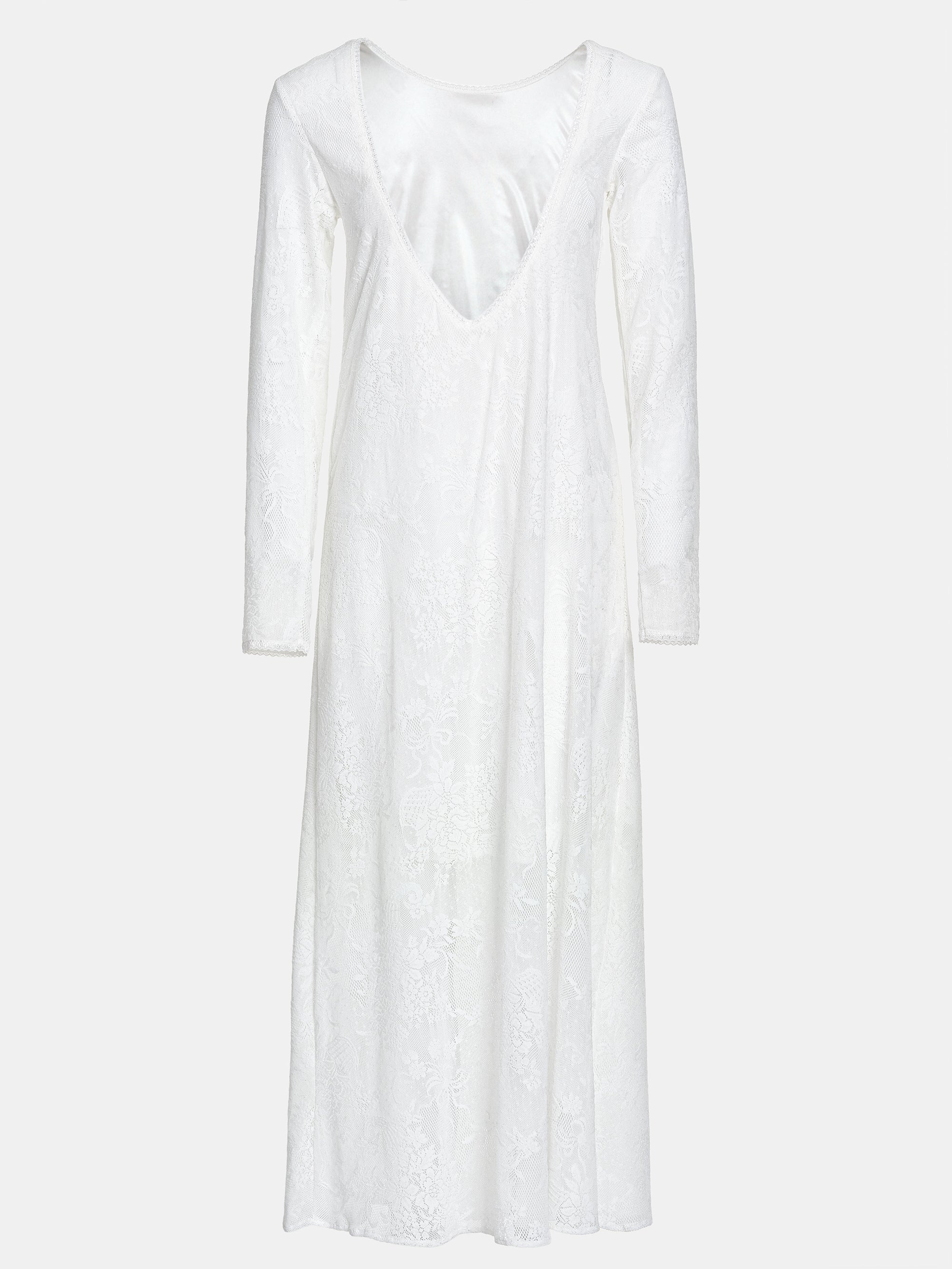 Lace Midi Dress, White