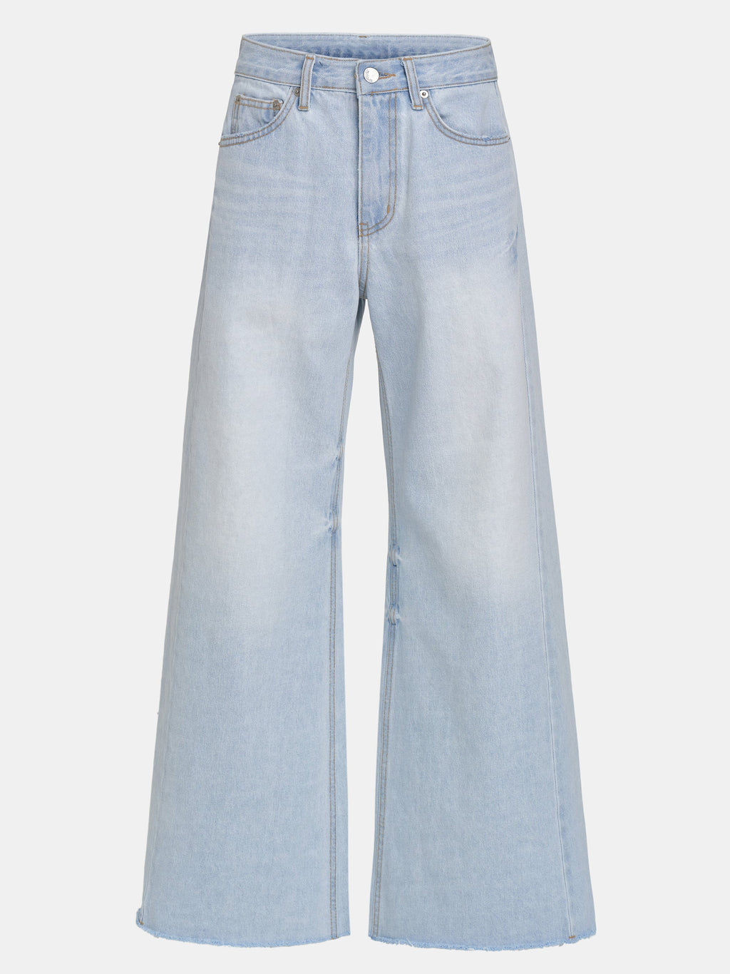 Slouchy Flared Jeans, Light Blue