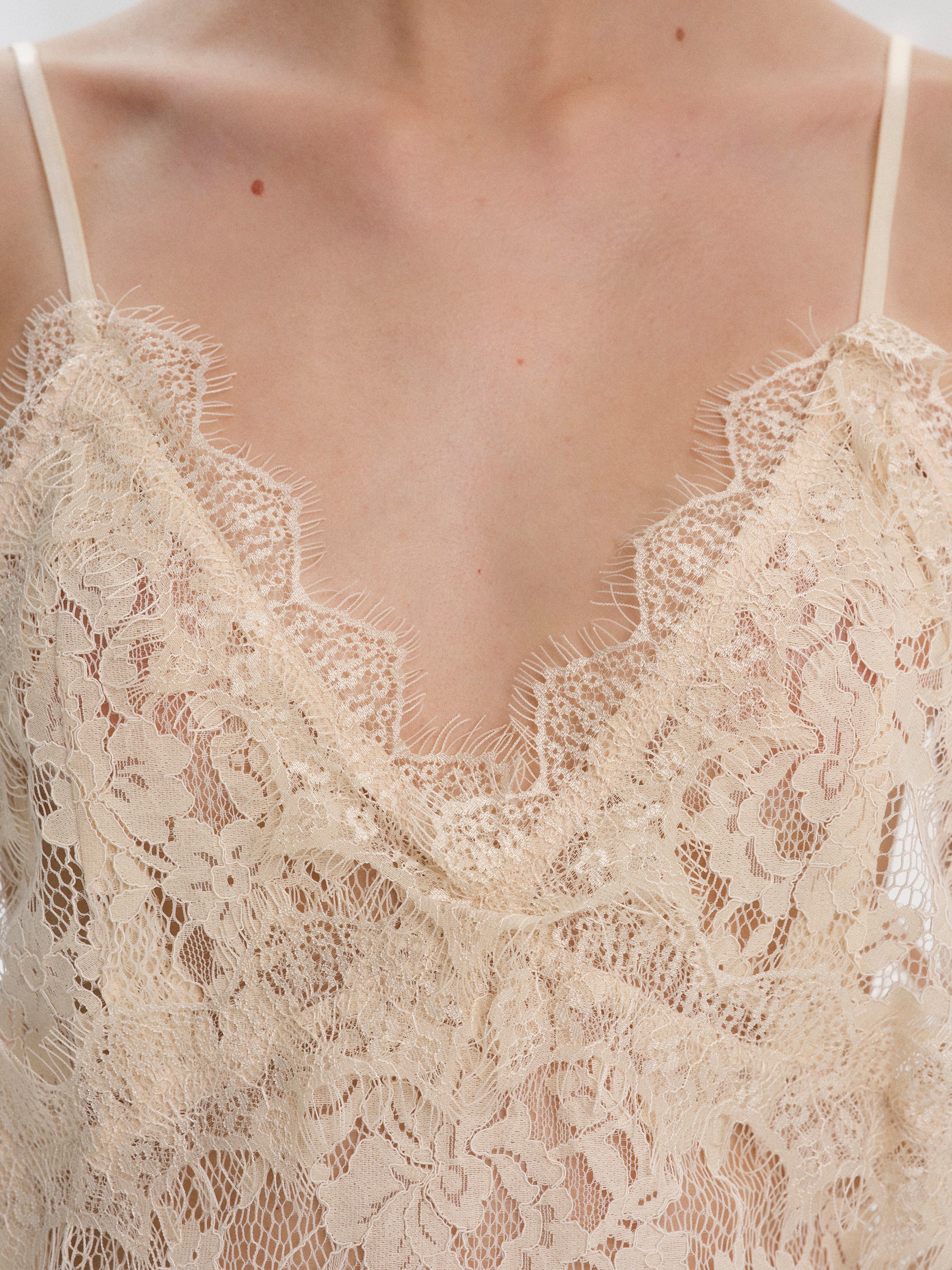 Guipure Lace Camisole, Birch