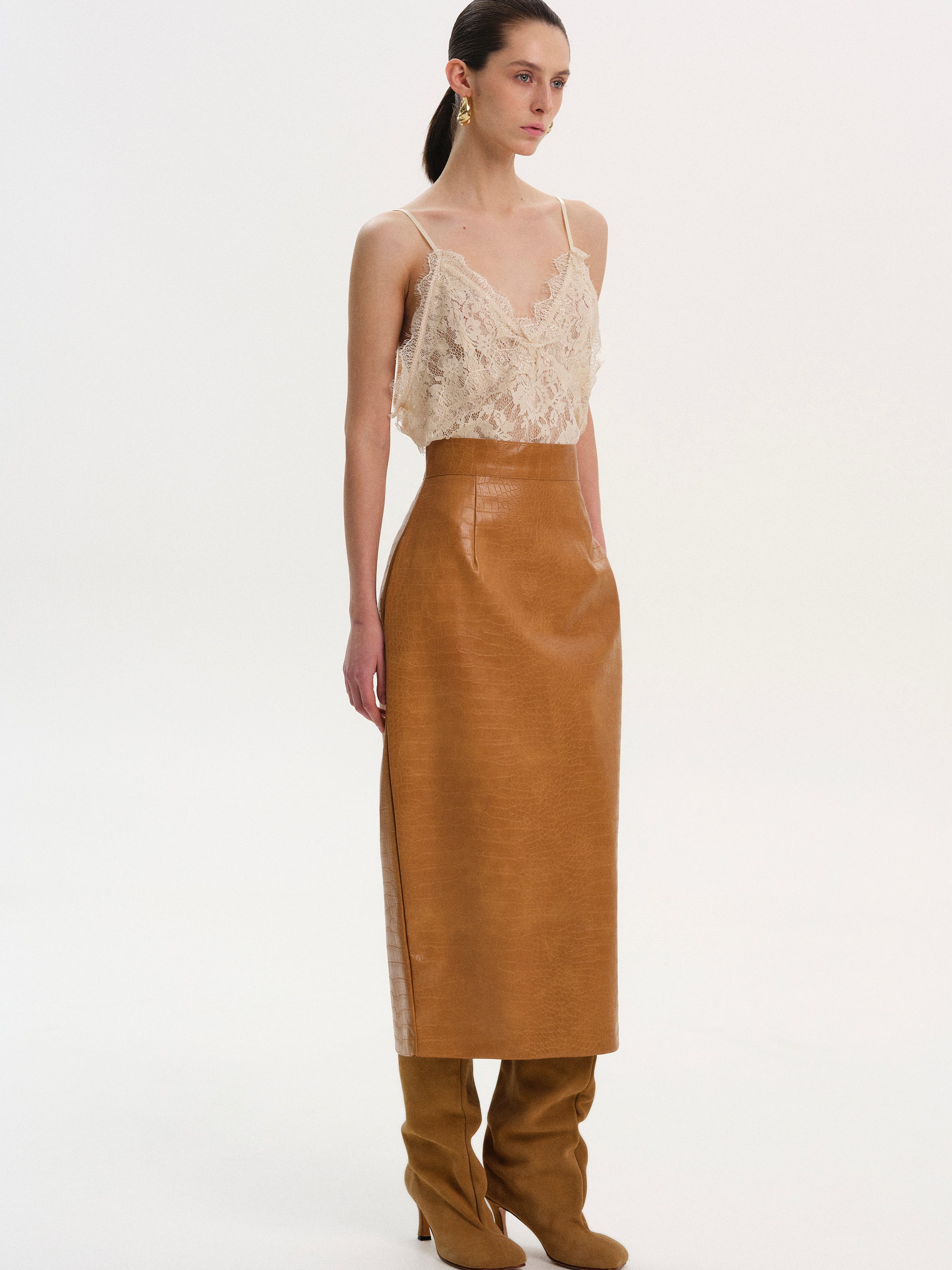 Guipure Lace Camisole, Birch