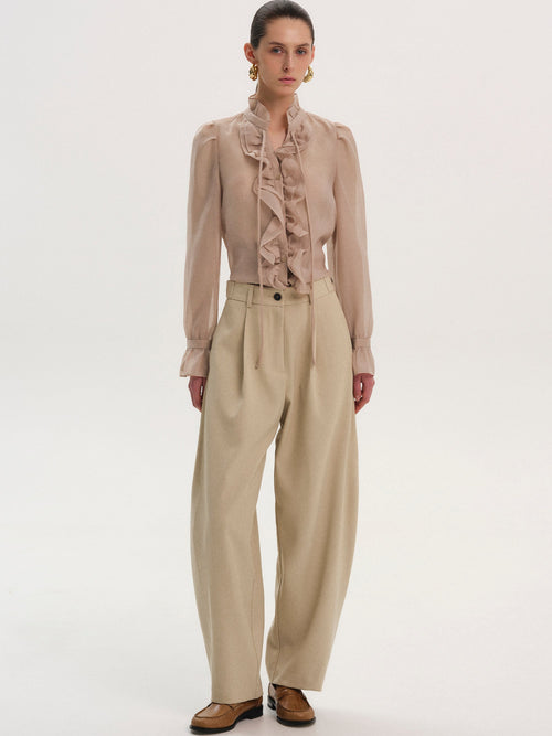 Cascade Organza Shirt, Pink