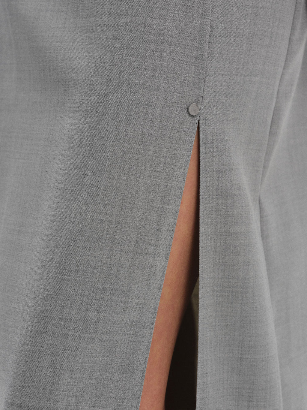 Pencil Slit Maxi Skirt, Grey