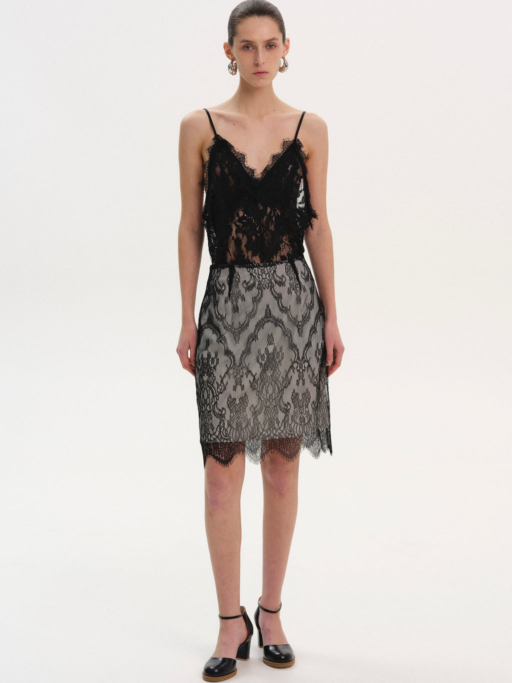 Guipure Lace Camisole, Black