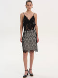 Guipure Lace Camisole, Black