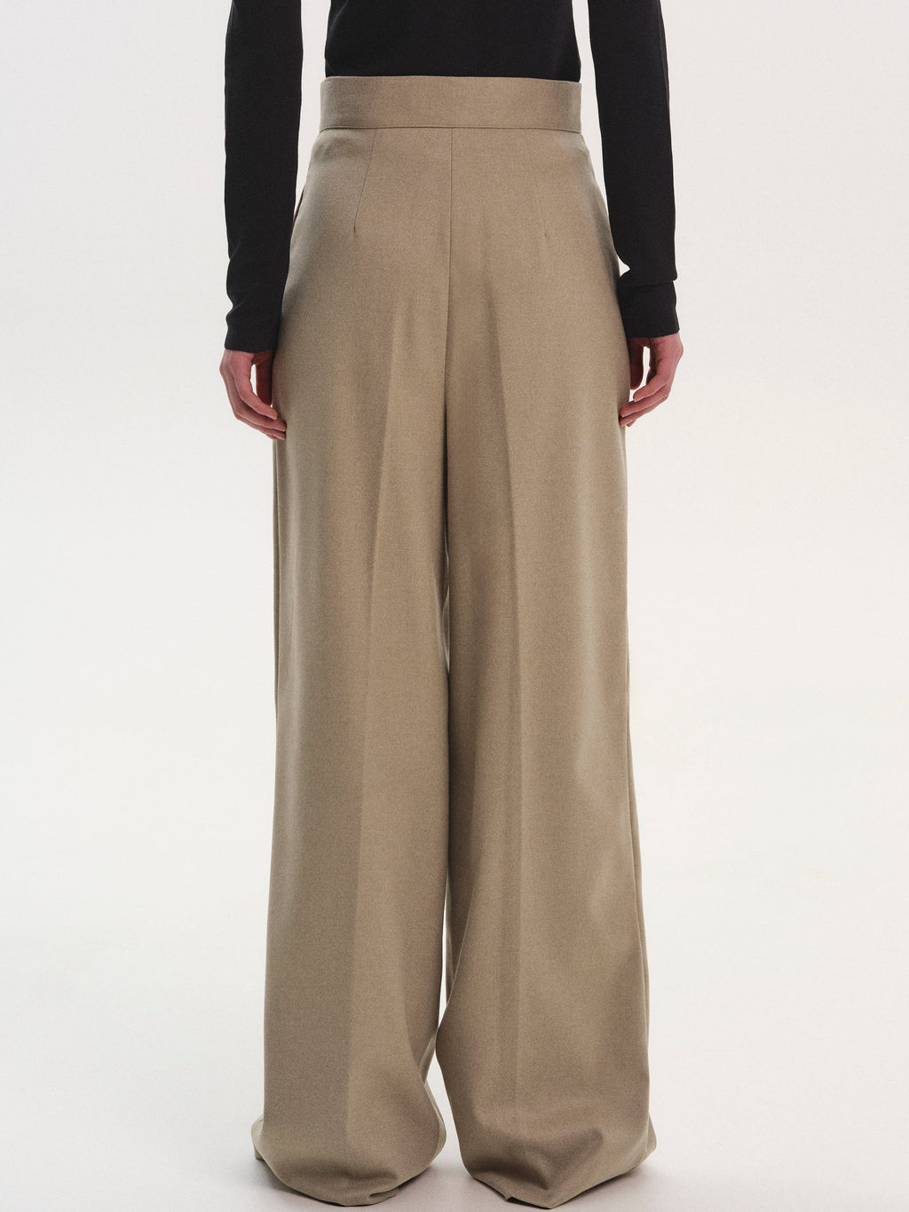 High Waist Creased Trousers, Mocha