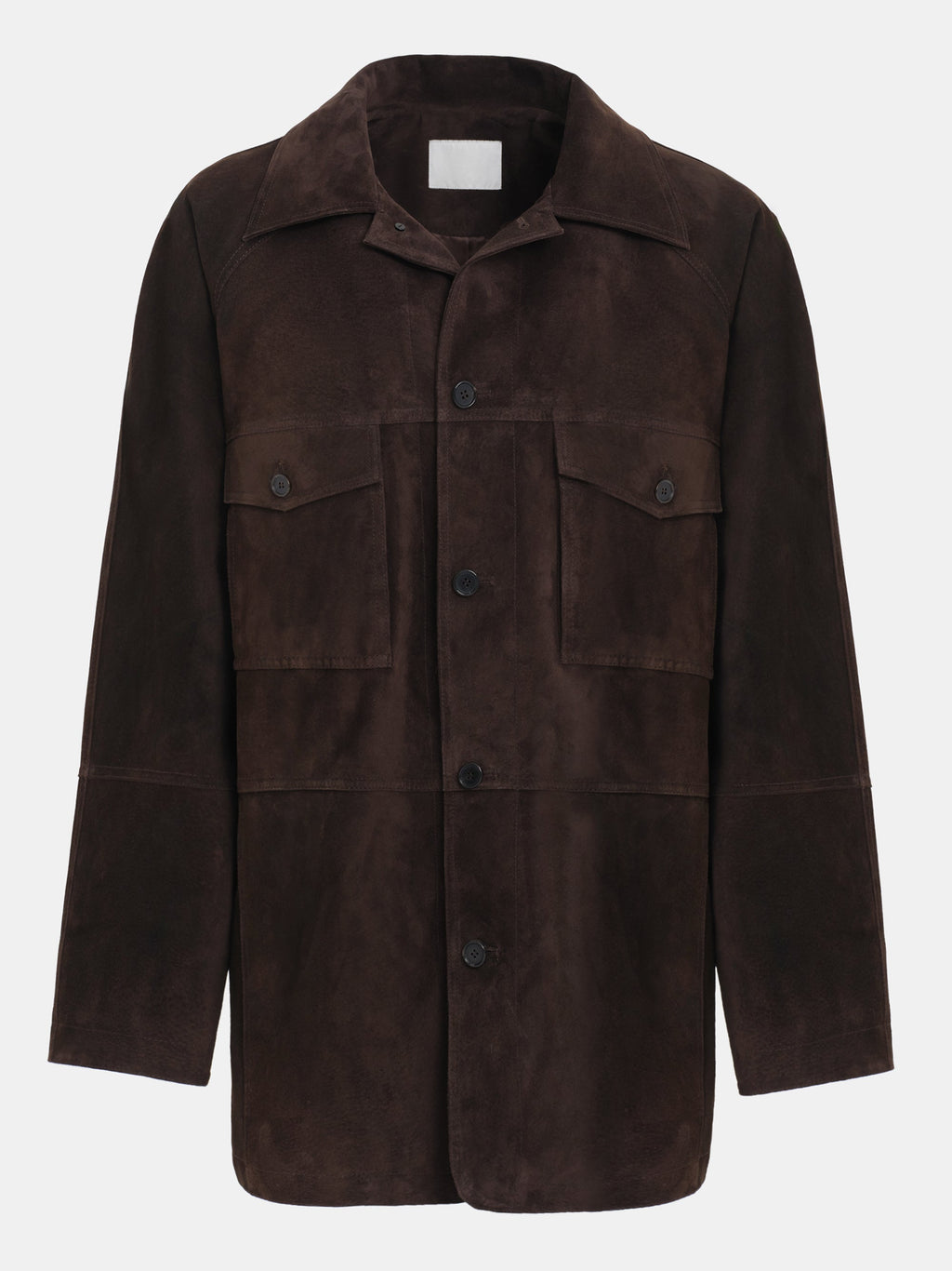 Suede Field Shirt Jacket, Chocolate