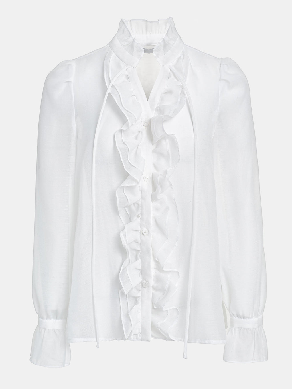 Cascade Organza Shirt, White