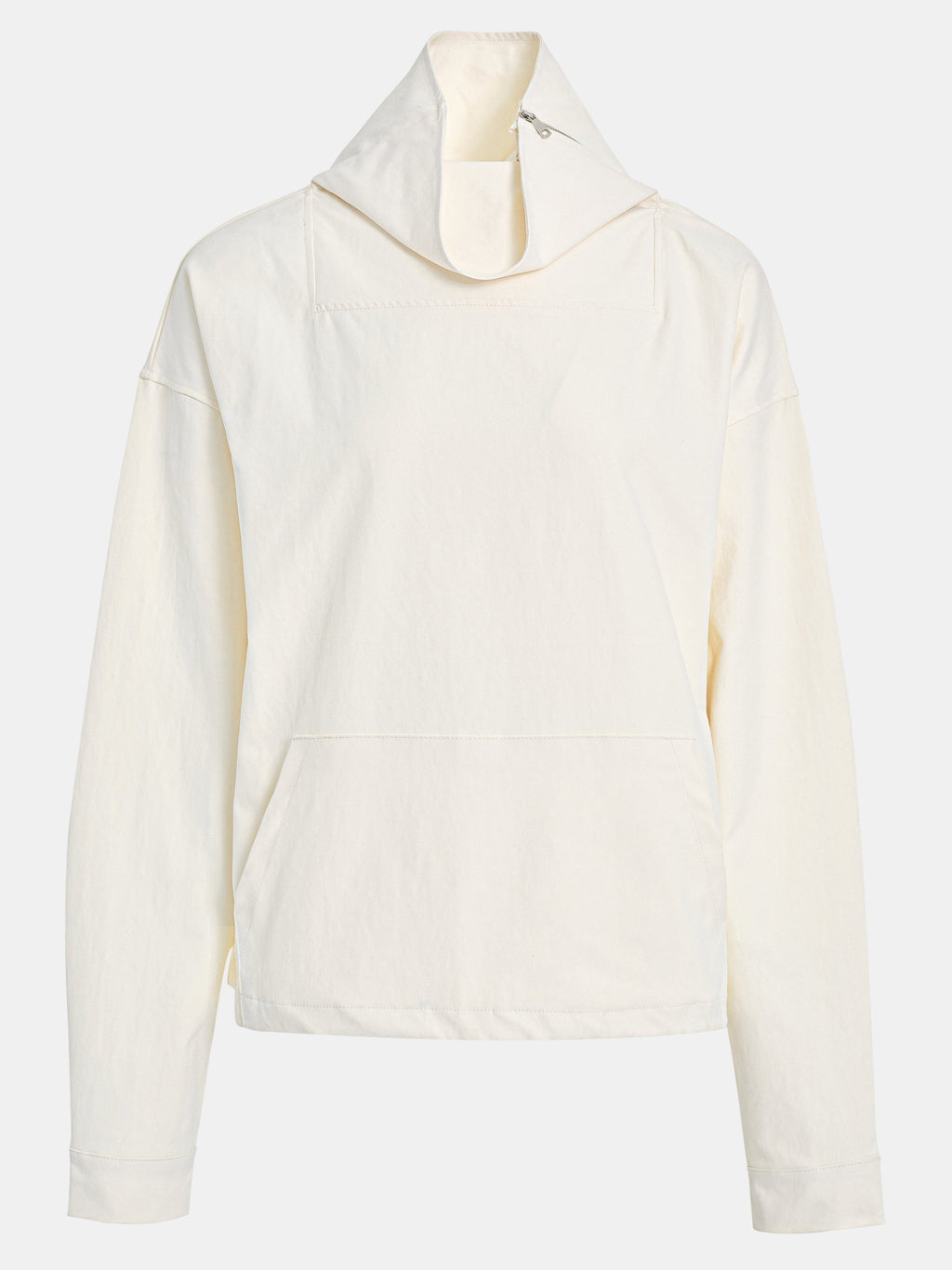 Funnel Zip Neck Top, Ivory