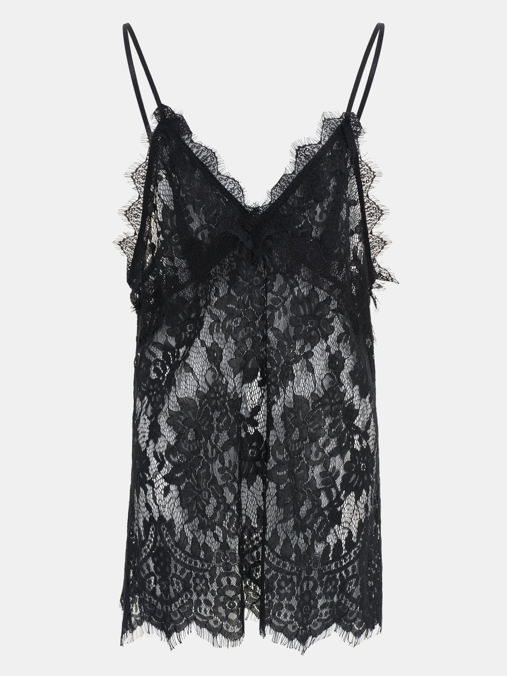 Guipure Lace Camisole, Black